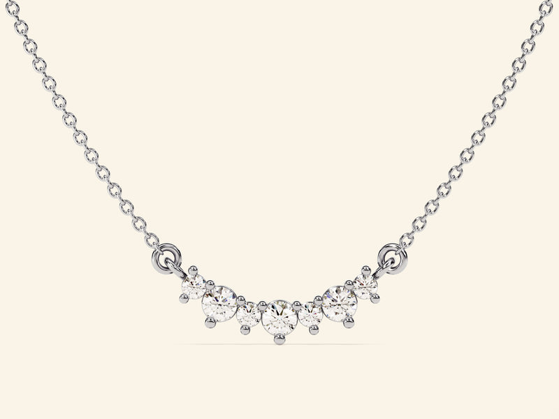 Curved Cluster Necklace