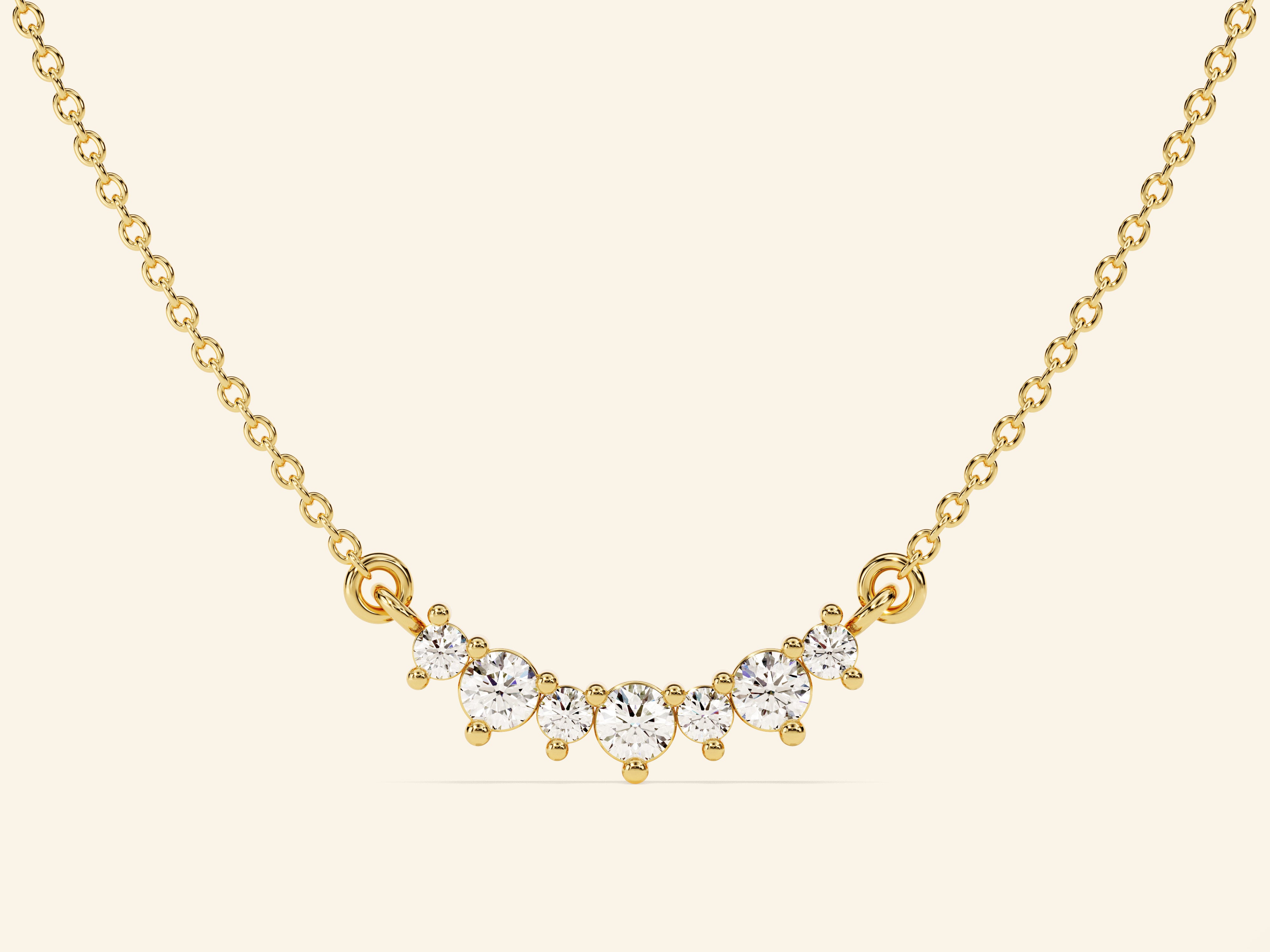 Curved Cluster Necklace