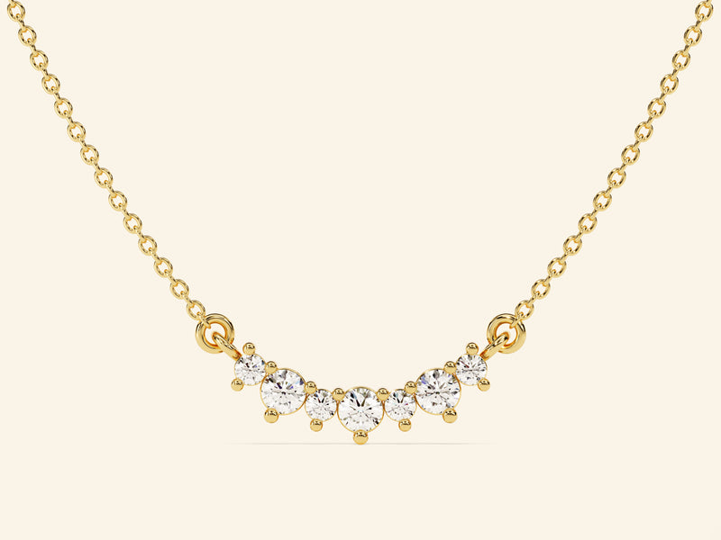 Curved Cluster Necklace