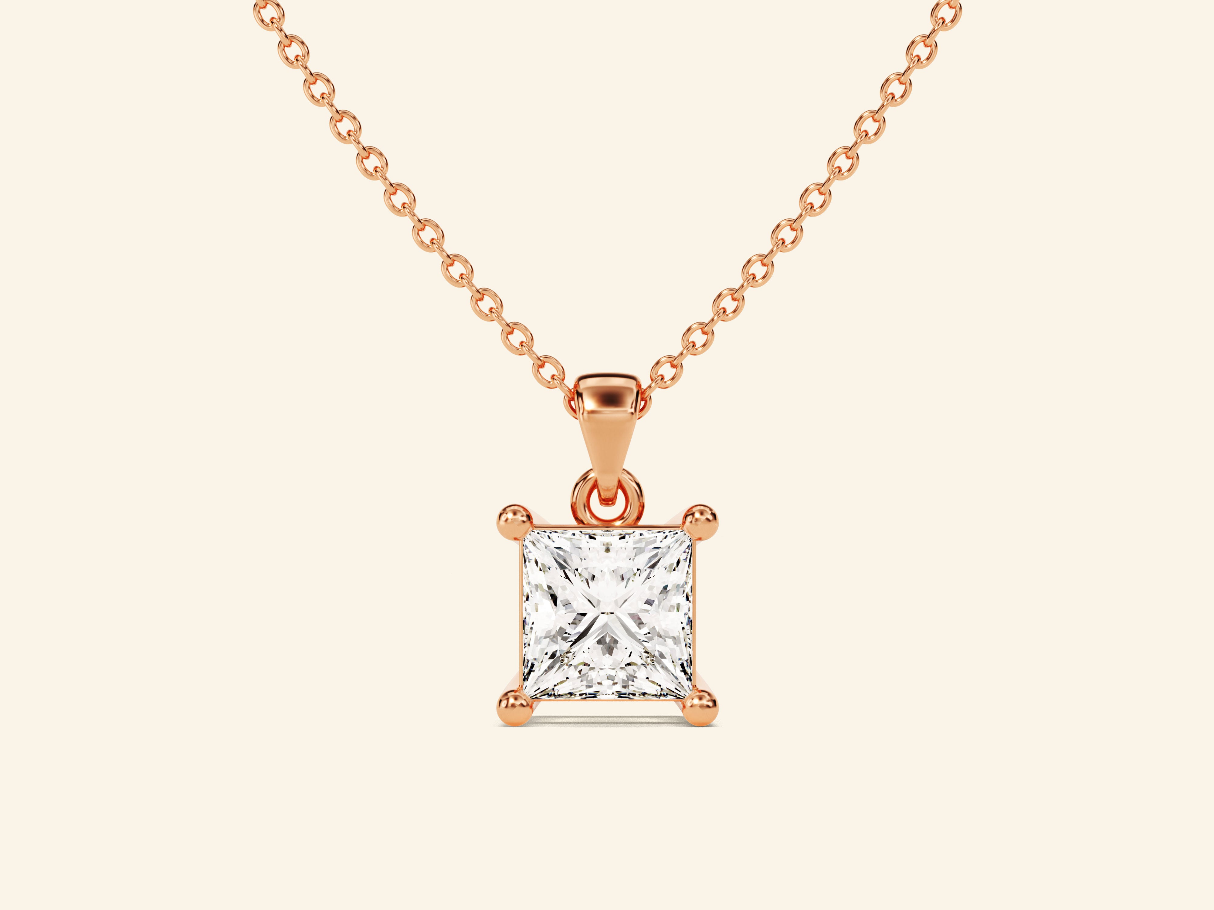 Princess Cut Necklace (0.5 CT)