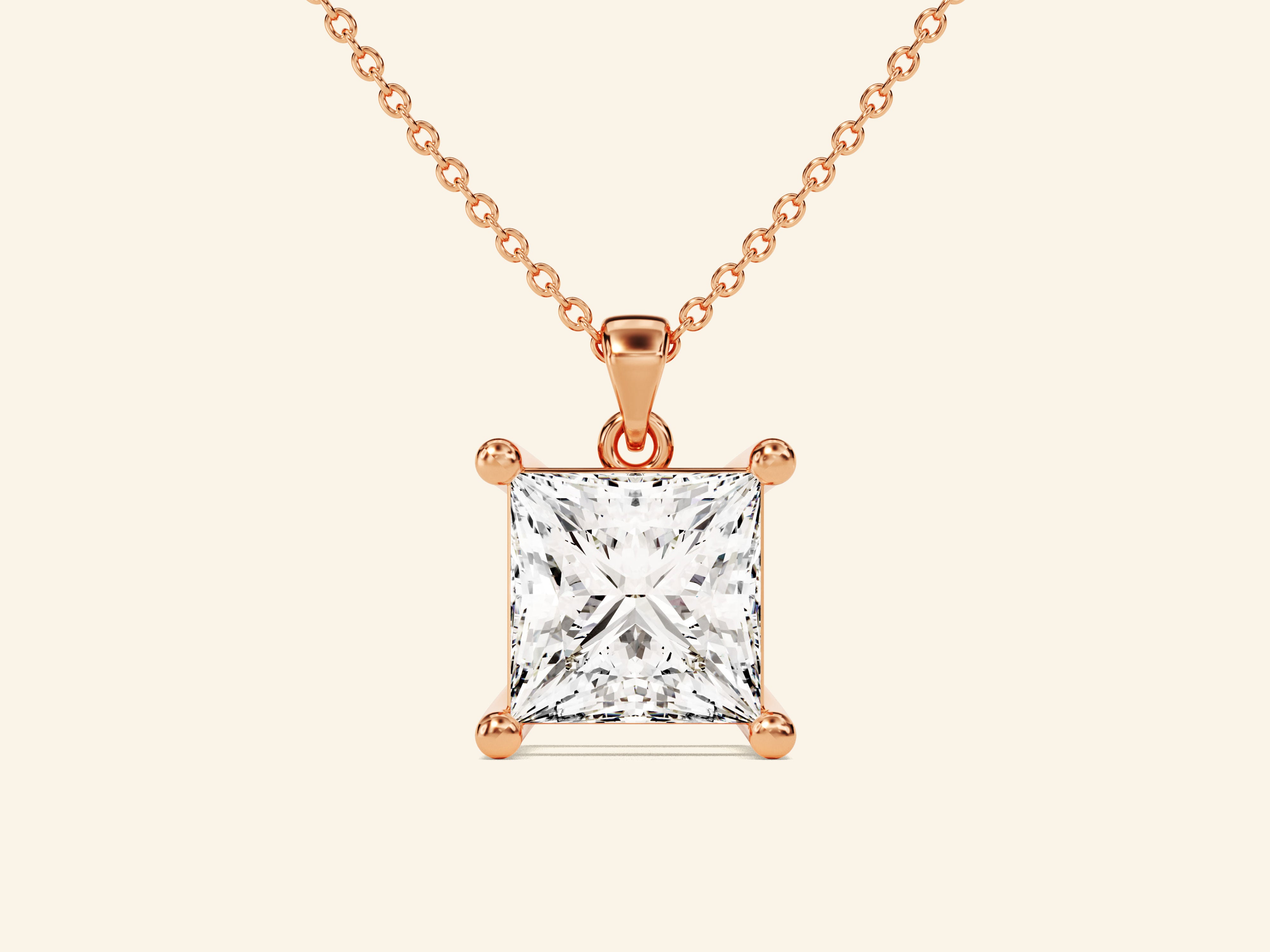 Princess Cut Necklace (1.5 CT)