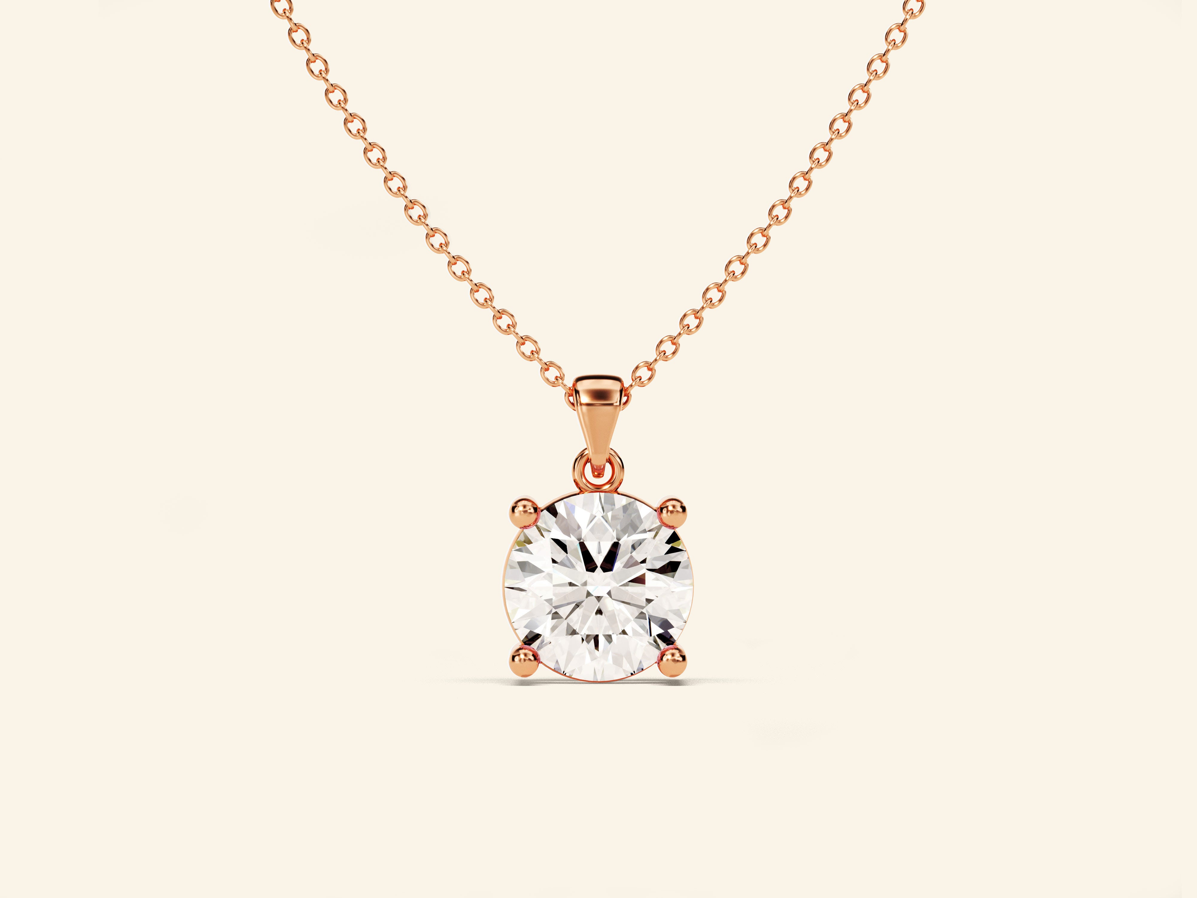 Round Cut Necklace (1 CT)