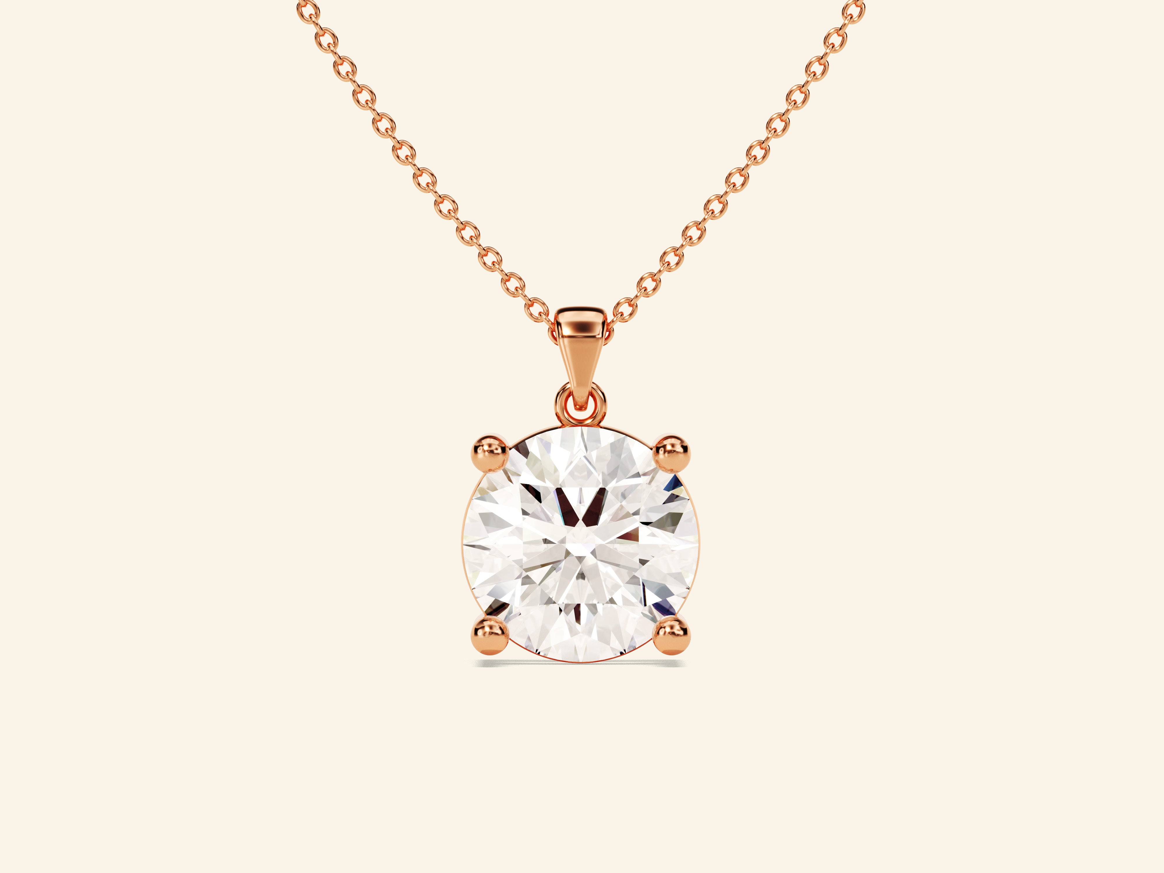 Round Cut Necklace (2 CT)