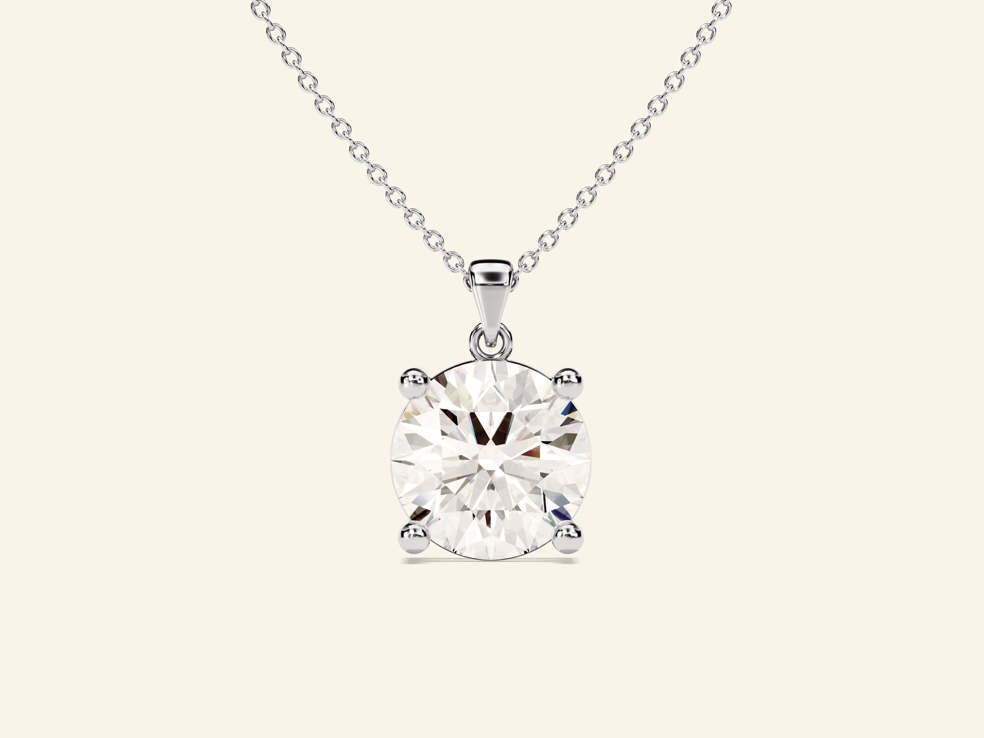 Round Cut Necklace (2 CT)