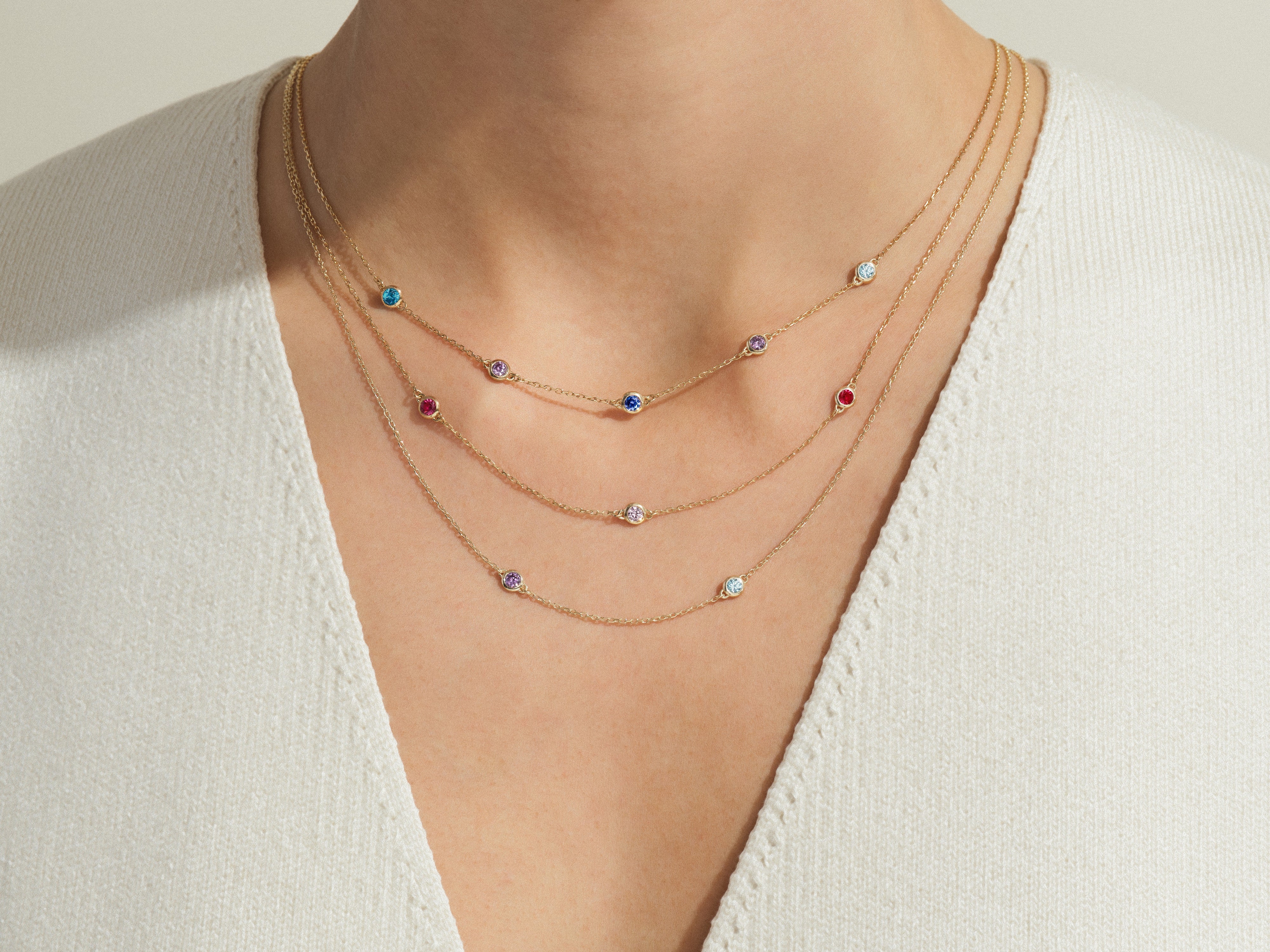 Celestial Station Birthstone Necklace