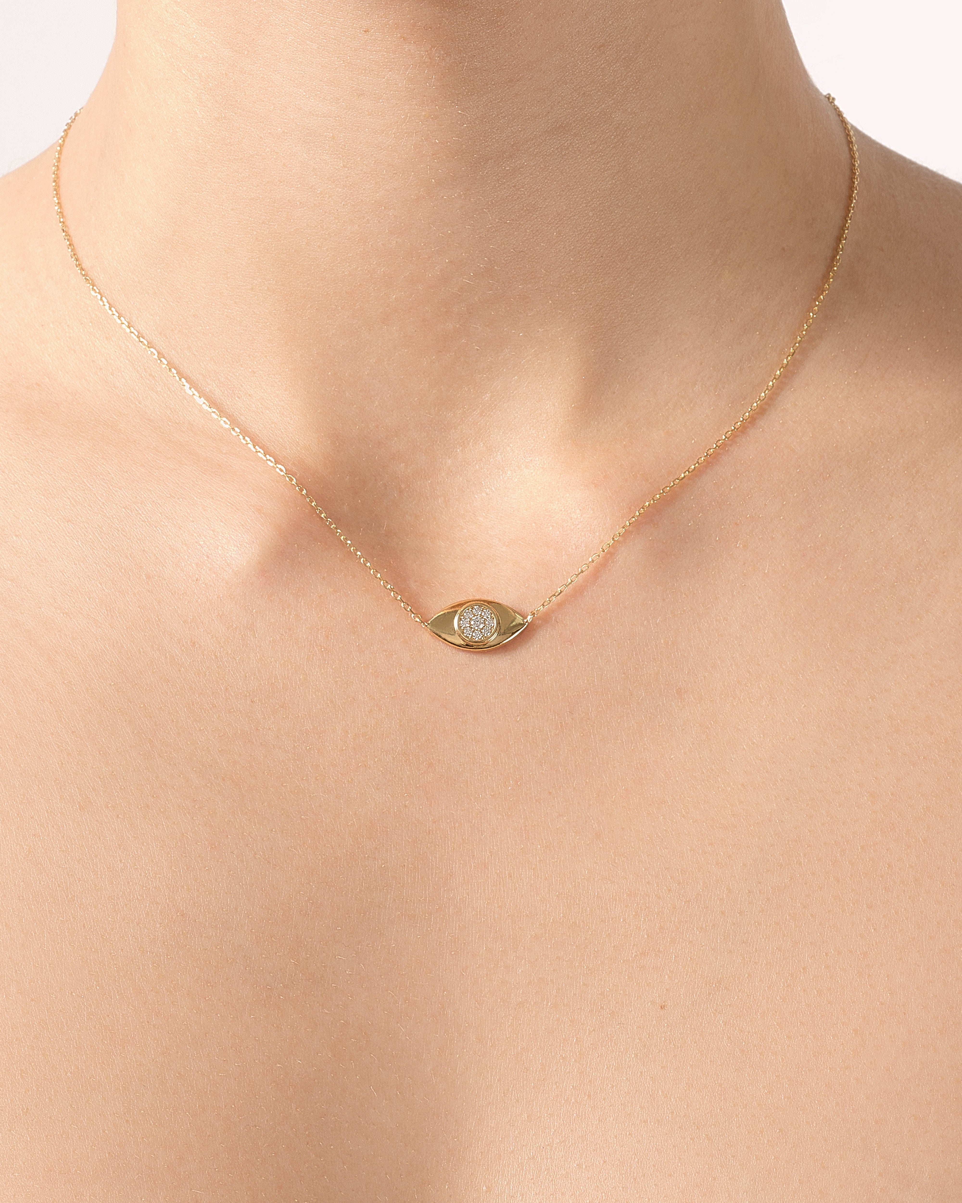 Delicate Watchful Eye Necklace