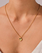 Sparkling Heart Charm Necklace