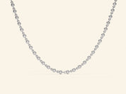 Bezel Lab Diamond Tennis Necklace