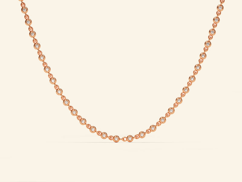 Bezel Tennis Necklace