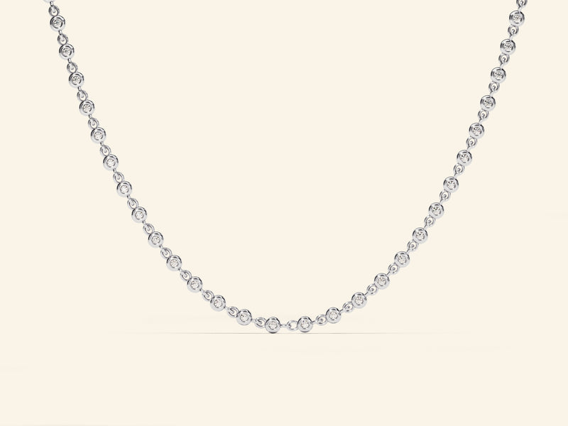Bezel Tennis Necklace