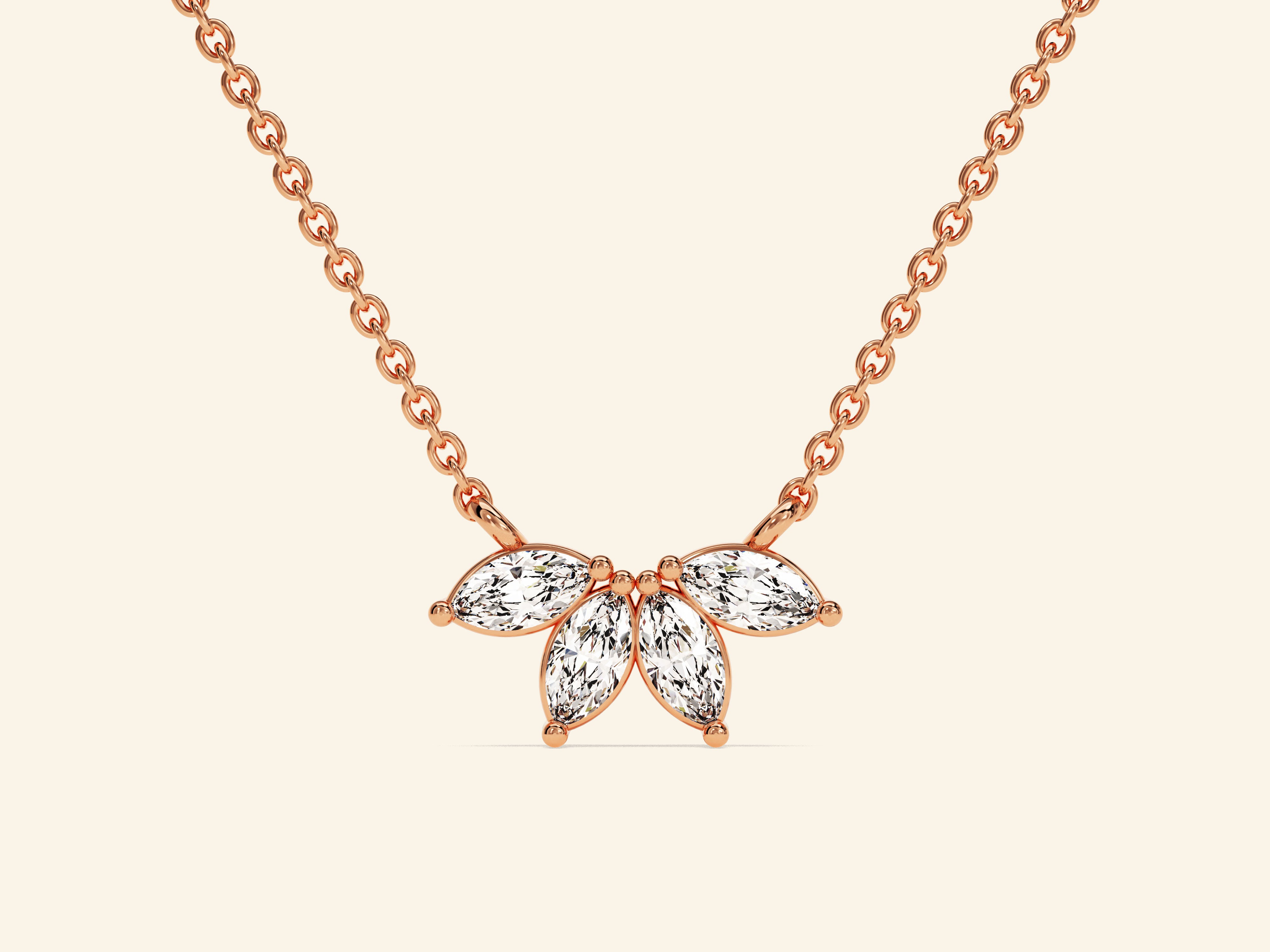 Marquise Flower Necklace
