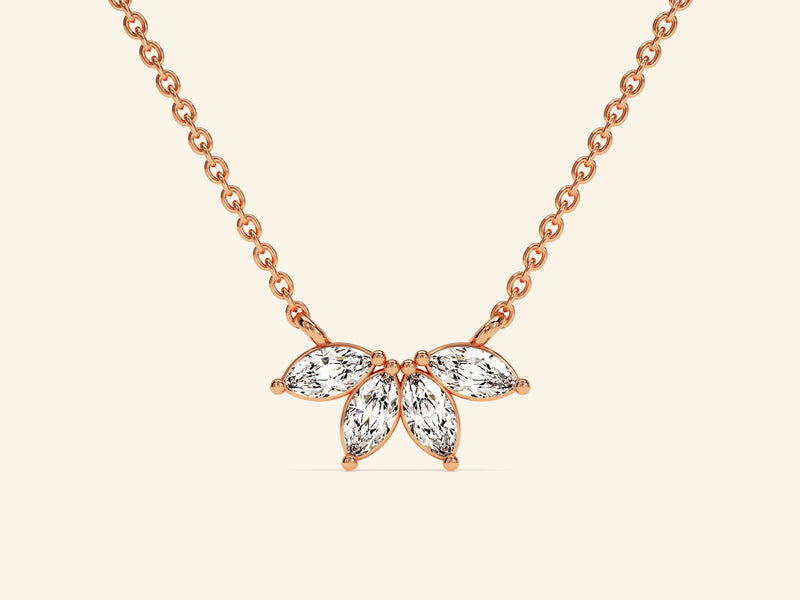 Marquise Flower Necklace