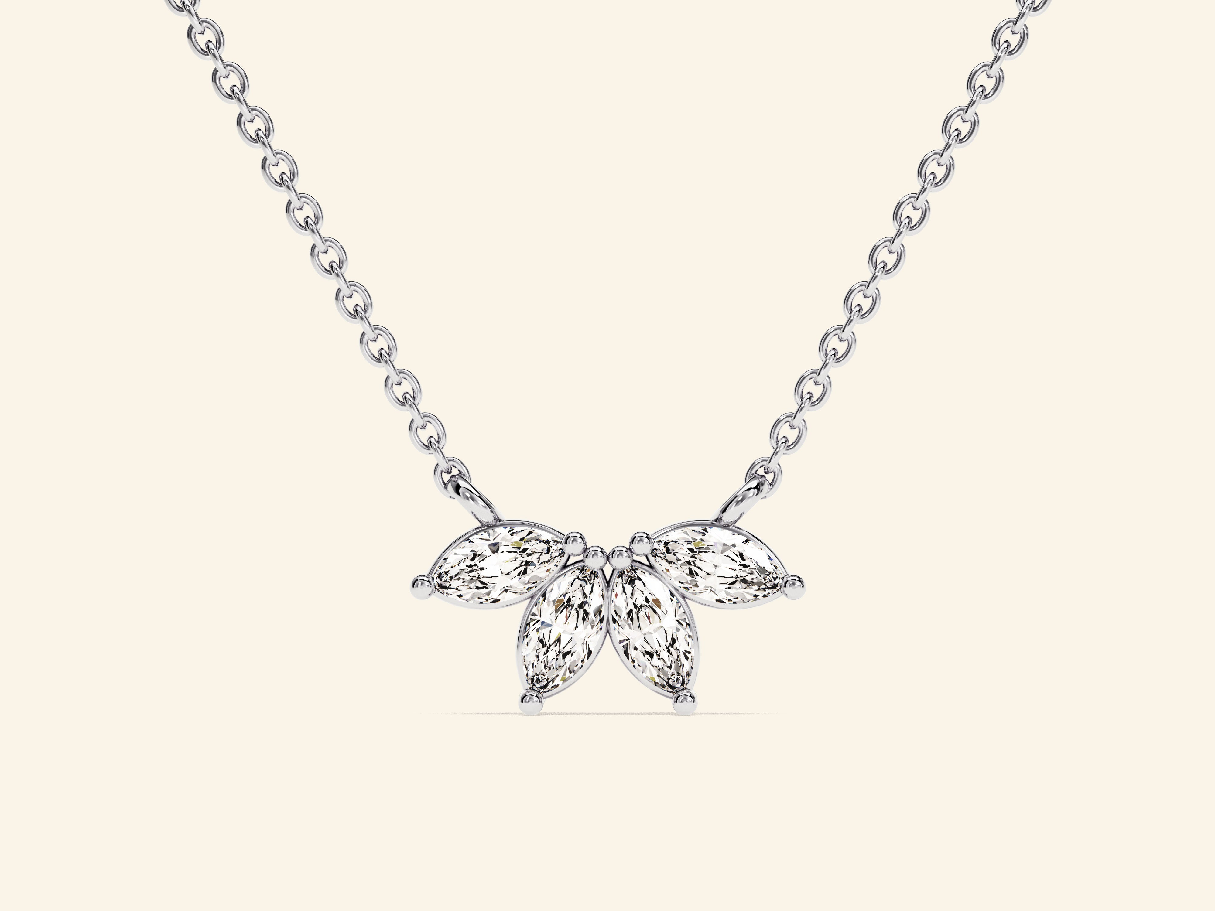 Marquise Flower Necklace