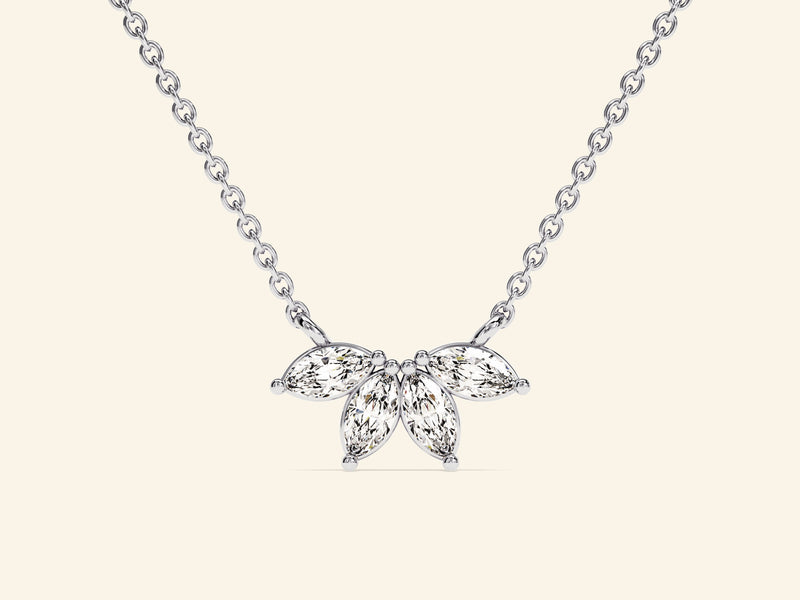 Marquise Flower Necklace