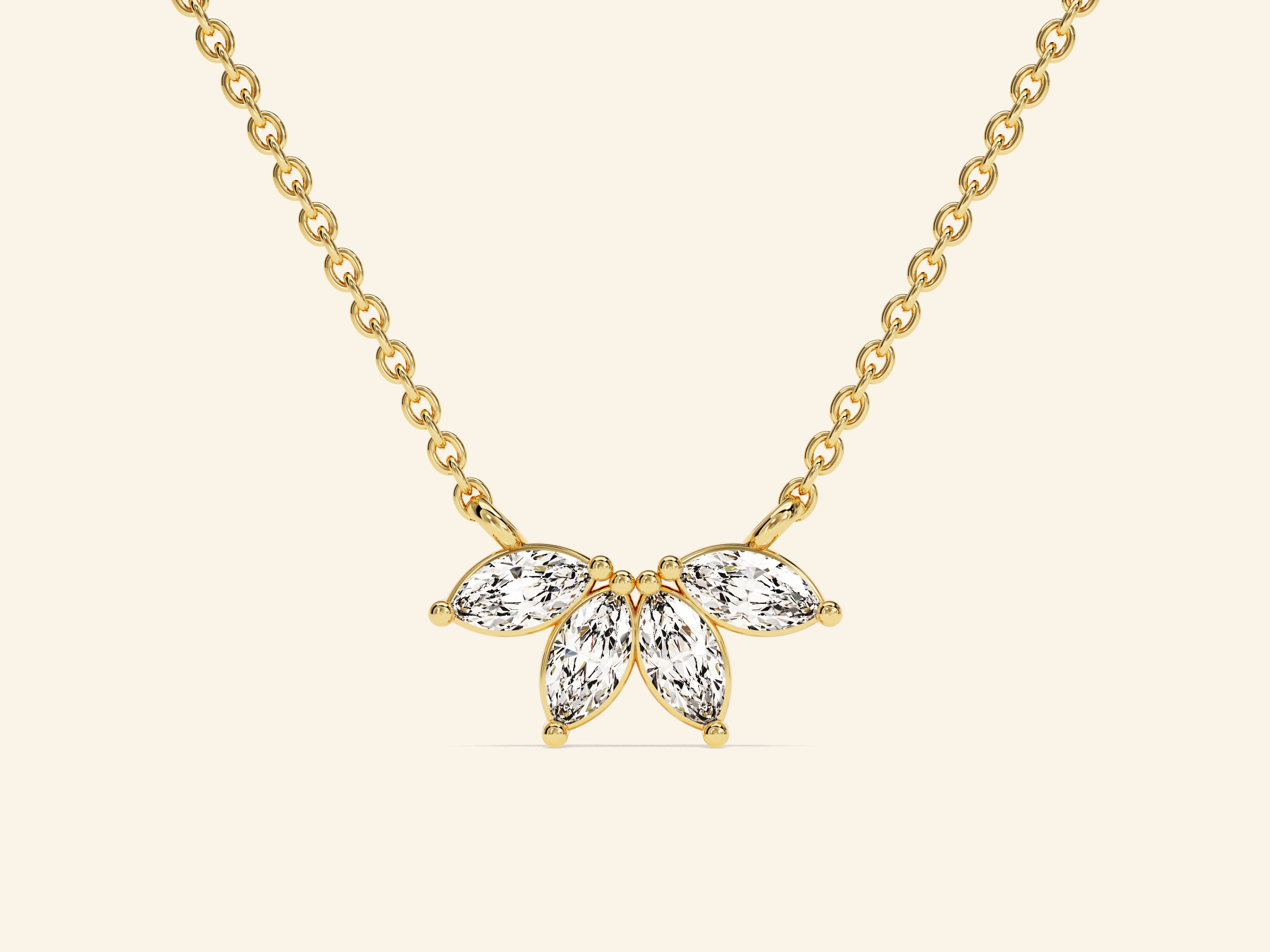 Marquise Flower Necklace