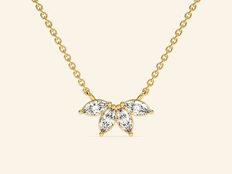 Marquise Flower Necklace