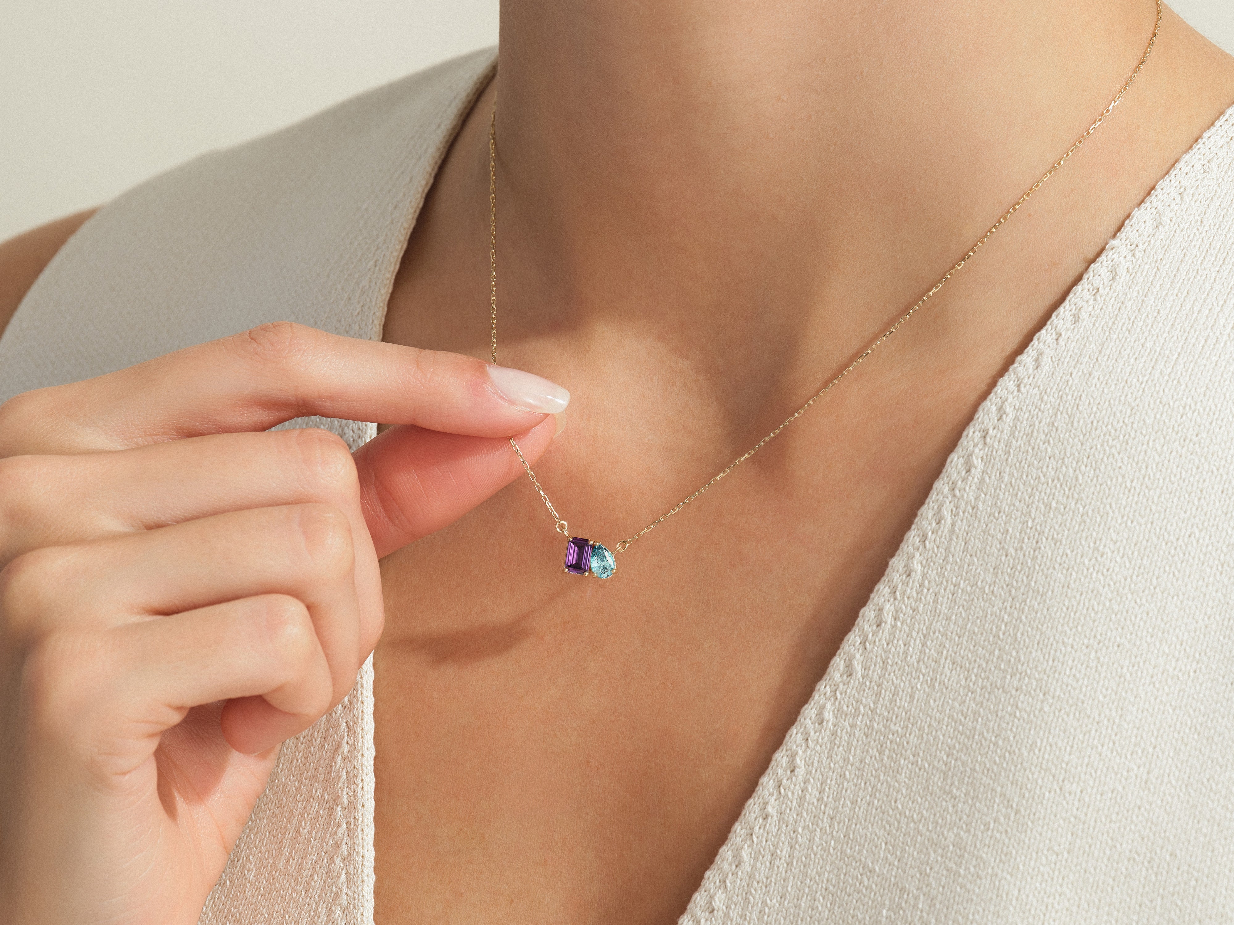 Eternal Duo Birthstone Necklace
