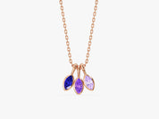 Marquise Bloom Birthstone Necklace