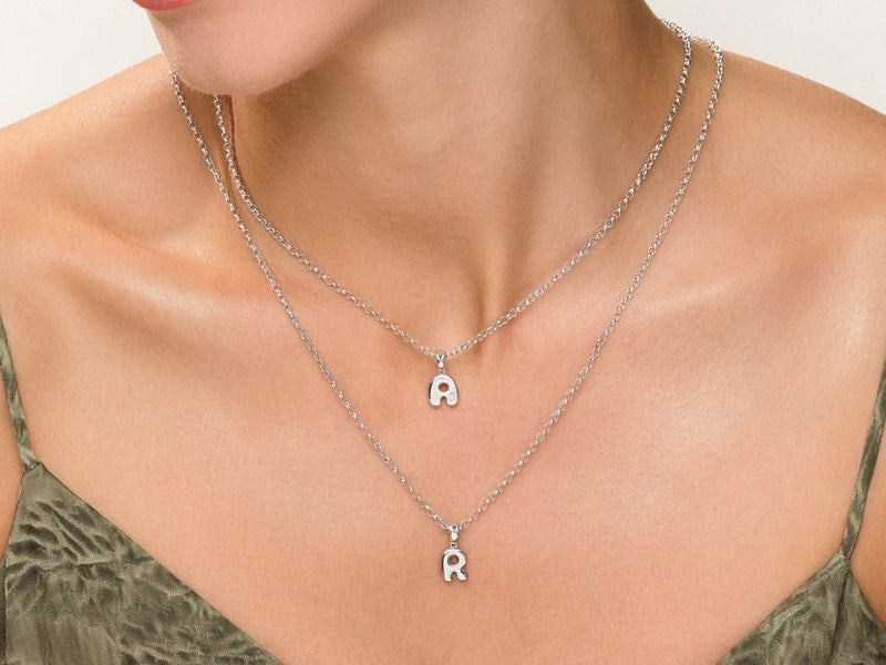 Bubble Initial Necklace