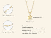 Bubble Initial Necklace