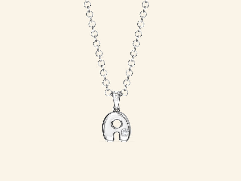 Bubble Initial Necklace