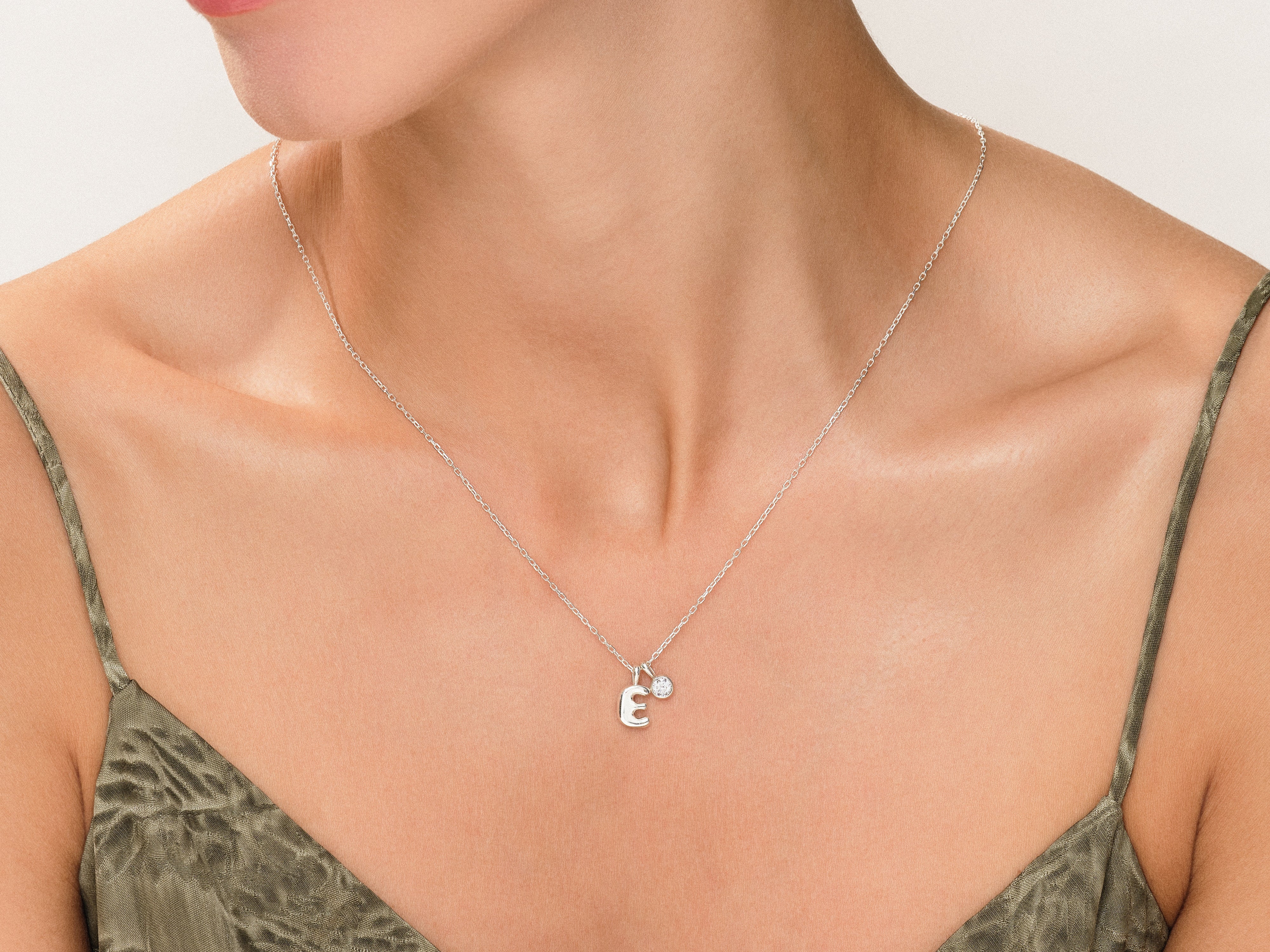 Initial Birthstone Necklace
