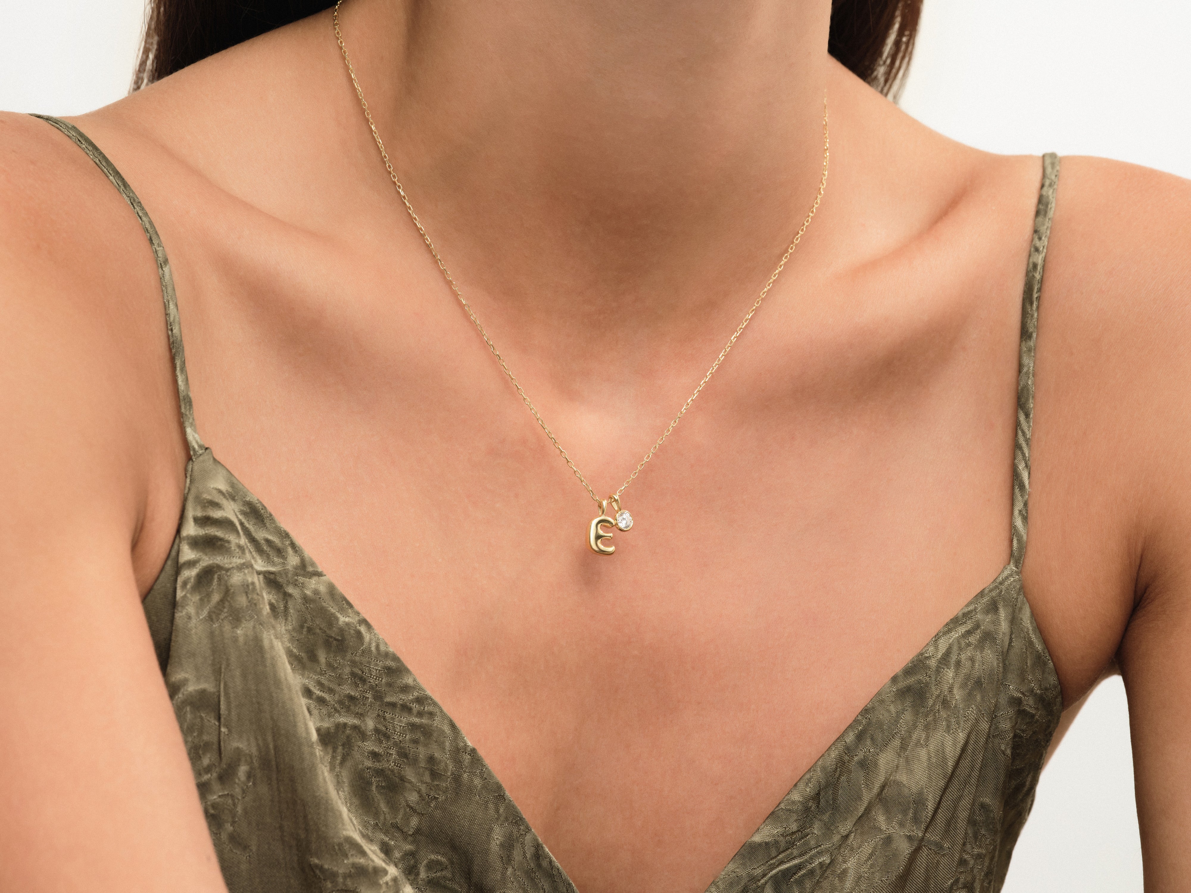 Initial Birthstone Necklace