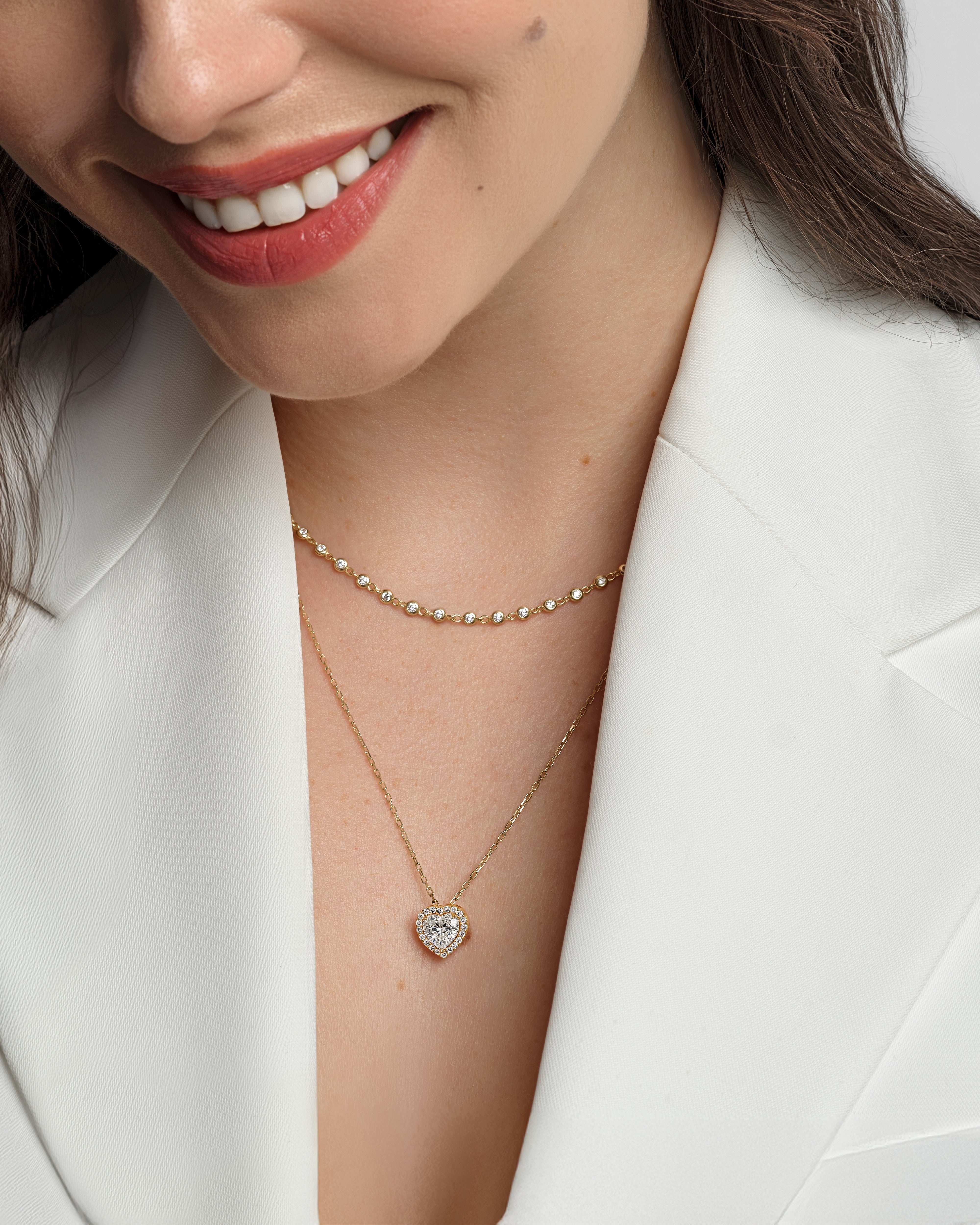 1.70 mm Bezel Lab Diamond Tennis Necklace