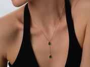 Raindrop Pear Birthstone Necklace