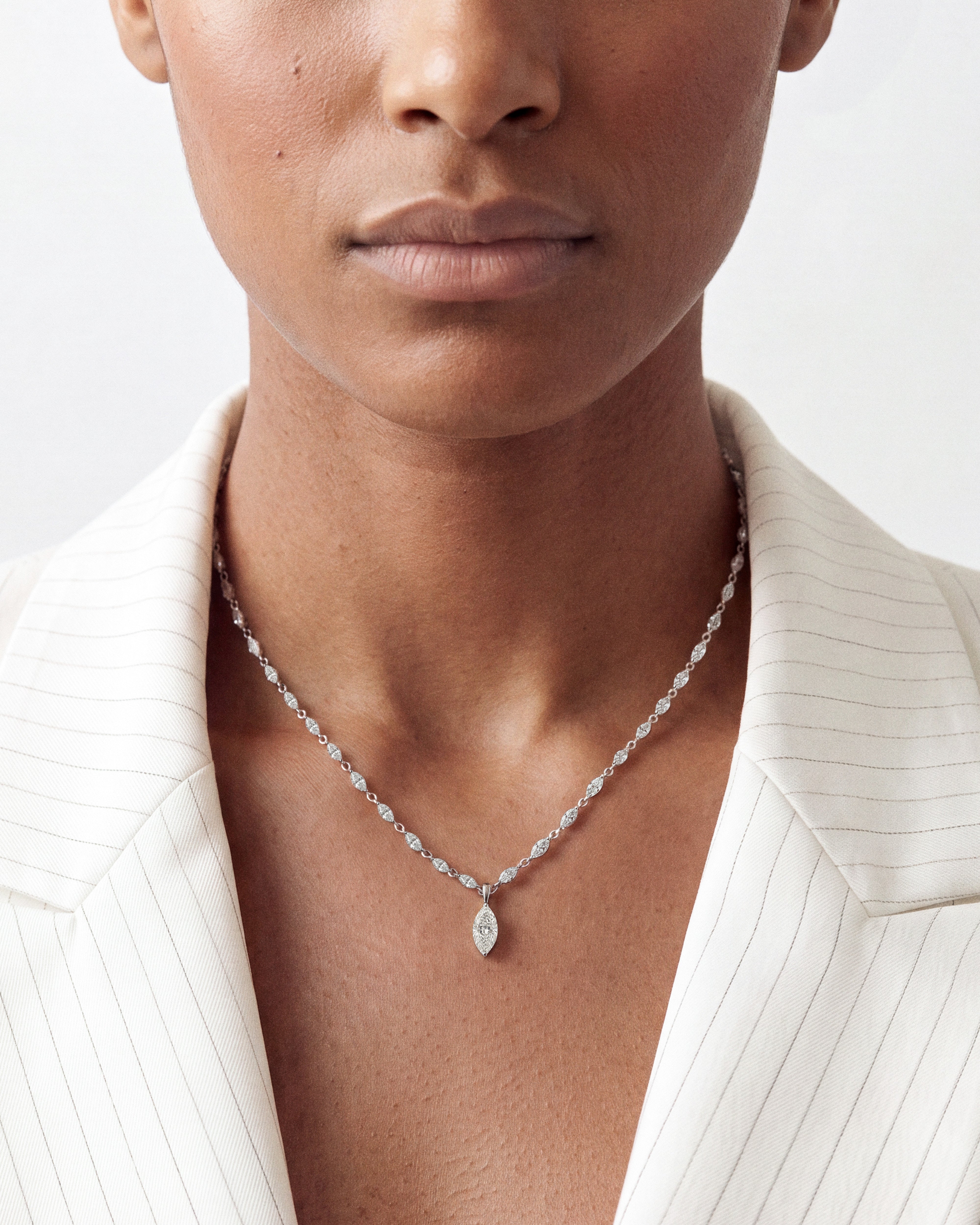 Marquise Trail Drop Necklace