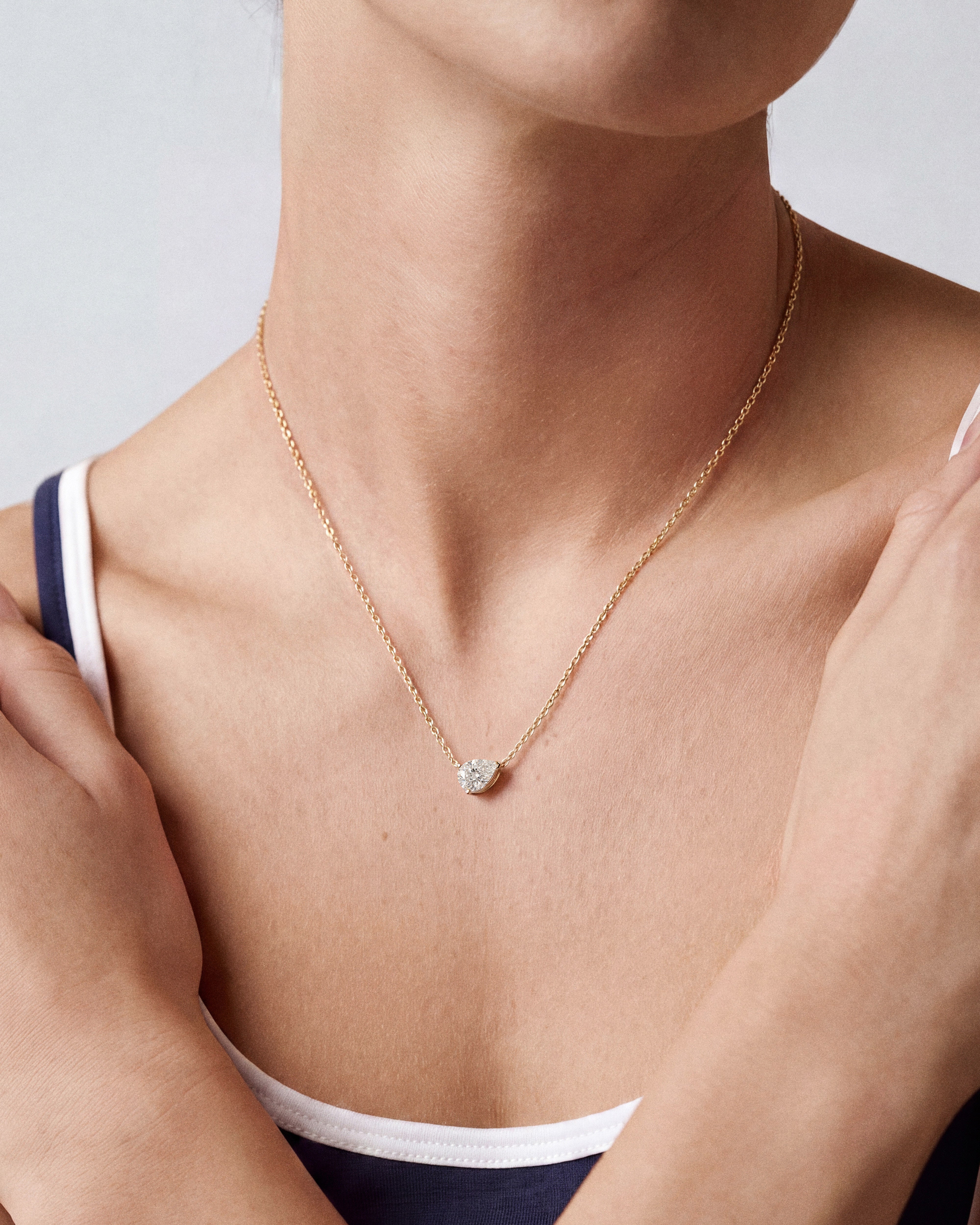 Tilted Teardrop Necklace