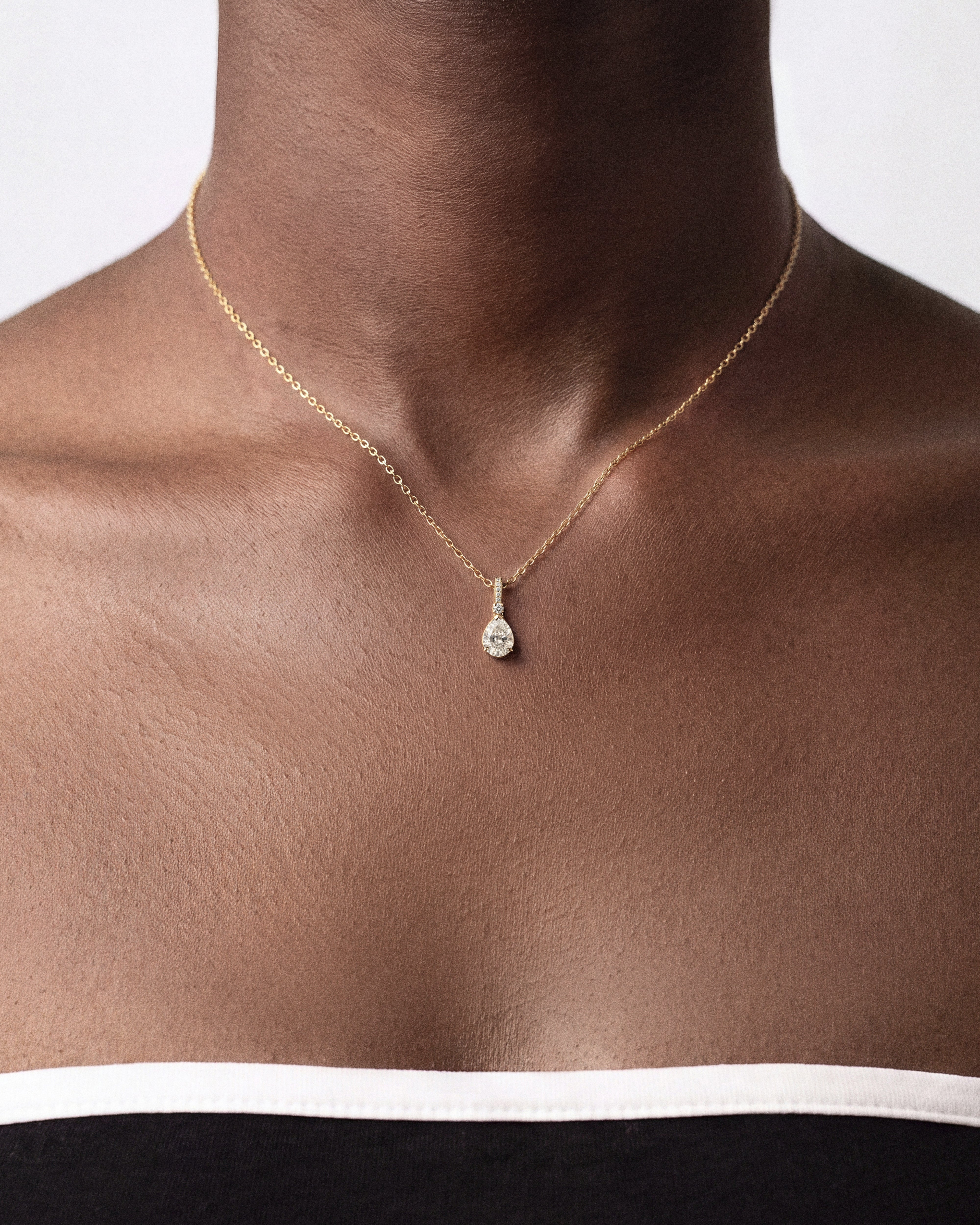 Teardrop Pave Necklace