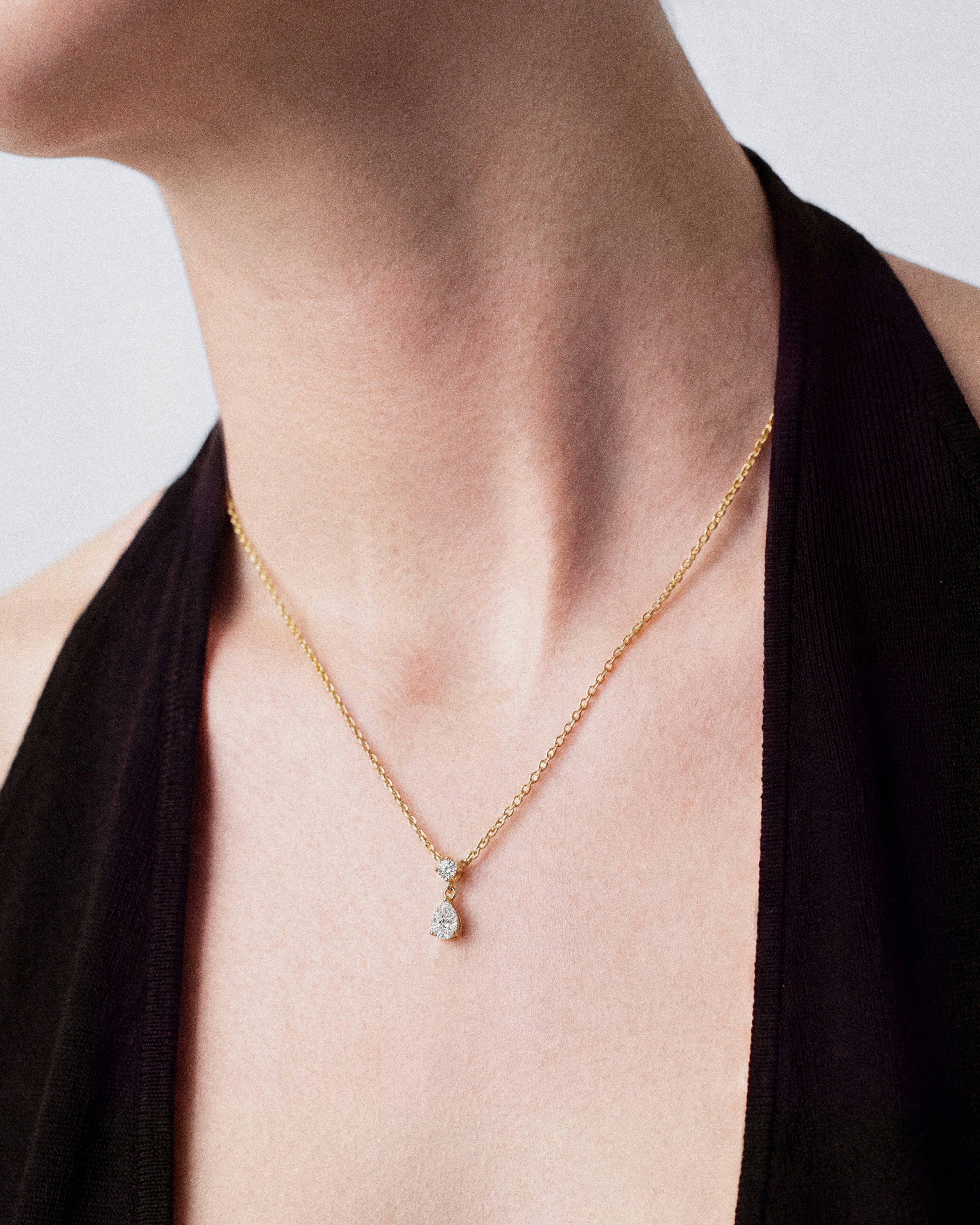Falling Teardrop Necklace
