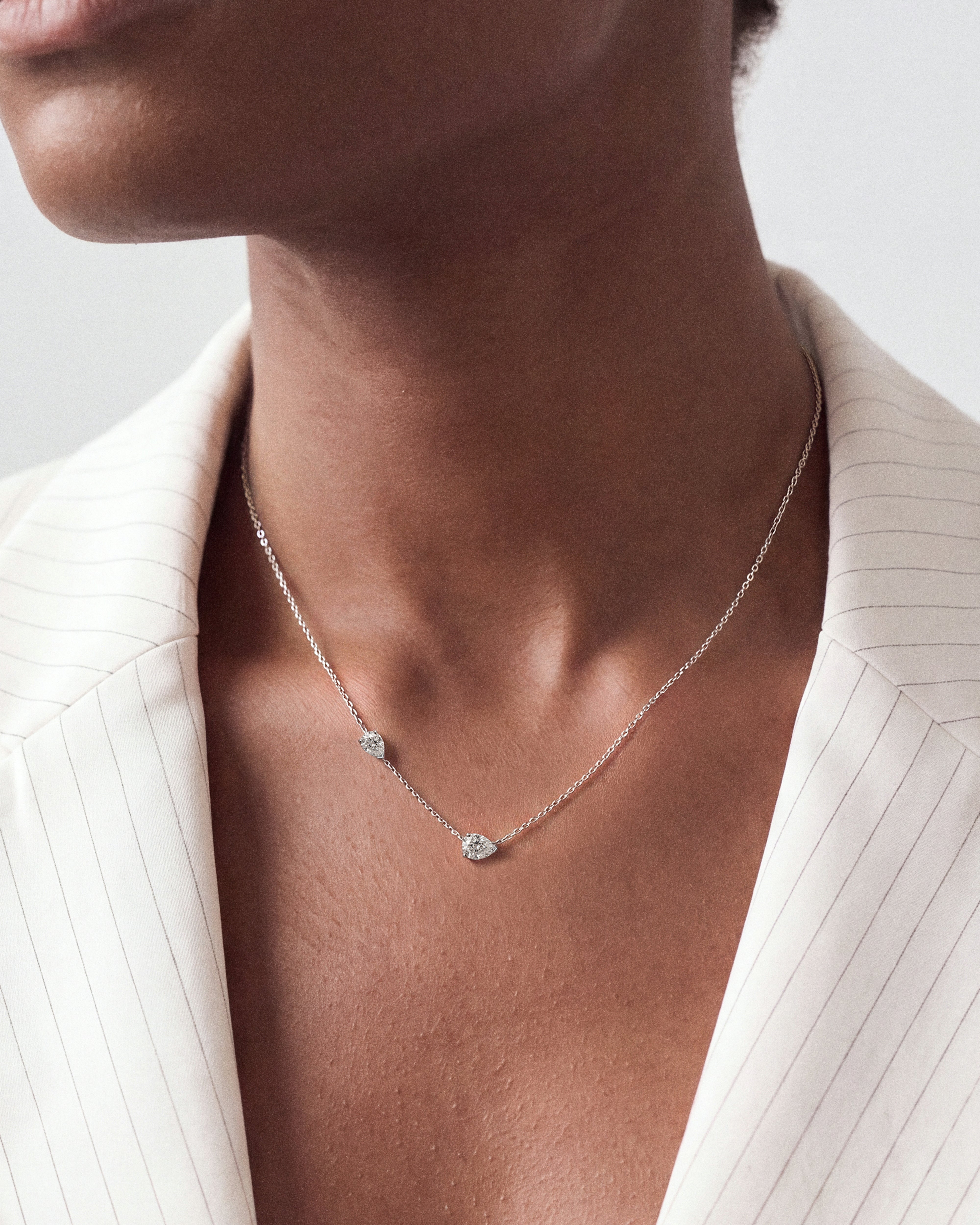 Double Teardrop Trail Necklace