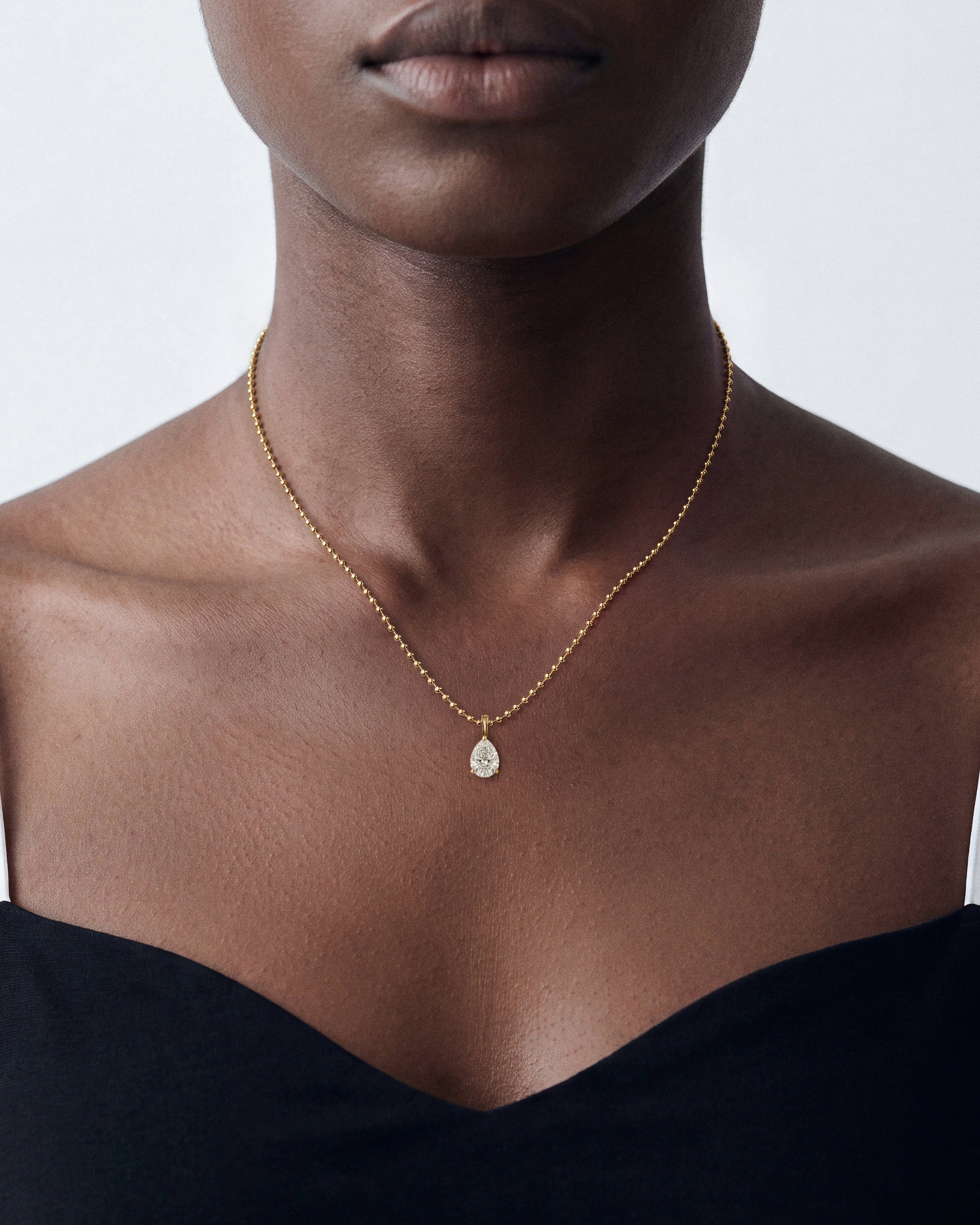Teardrop Ball Chain Necklace