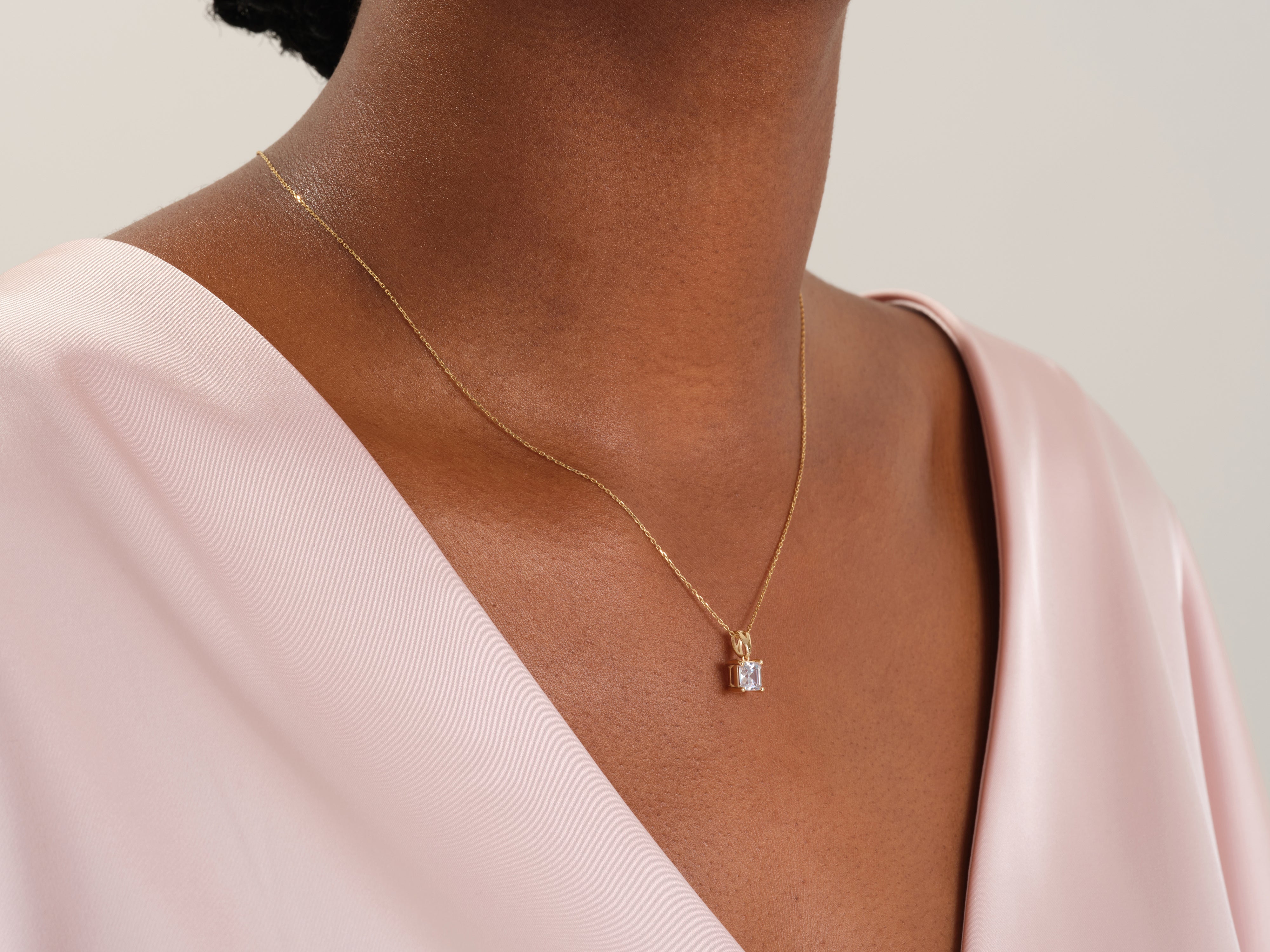 Asscher Cut Necklace