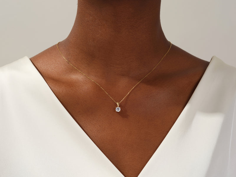 Round Cut Necklace (1 CT)