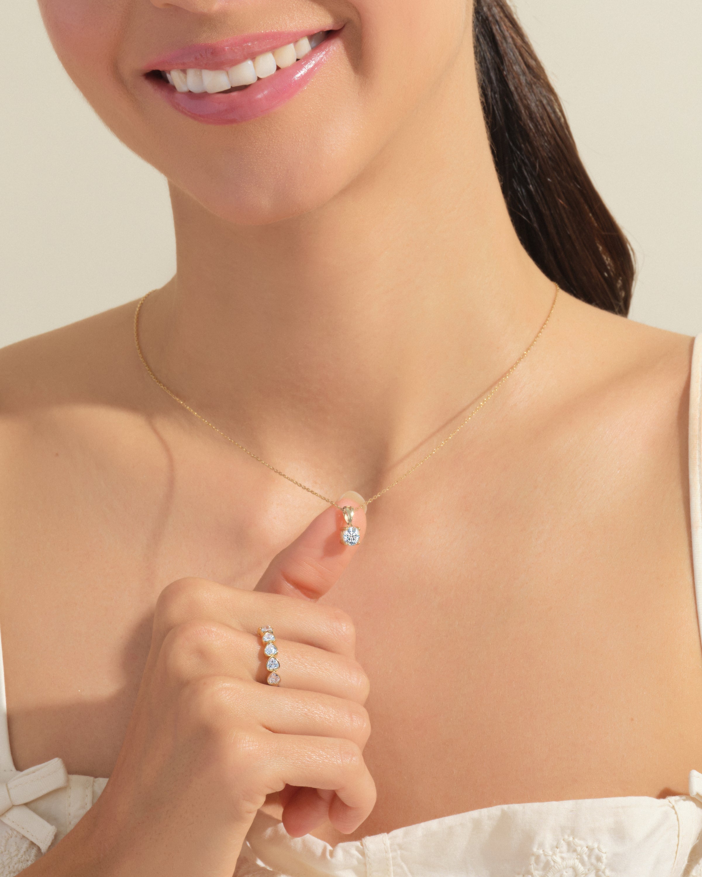 Round Cut Solitaire Pendant (0.50 CT)