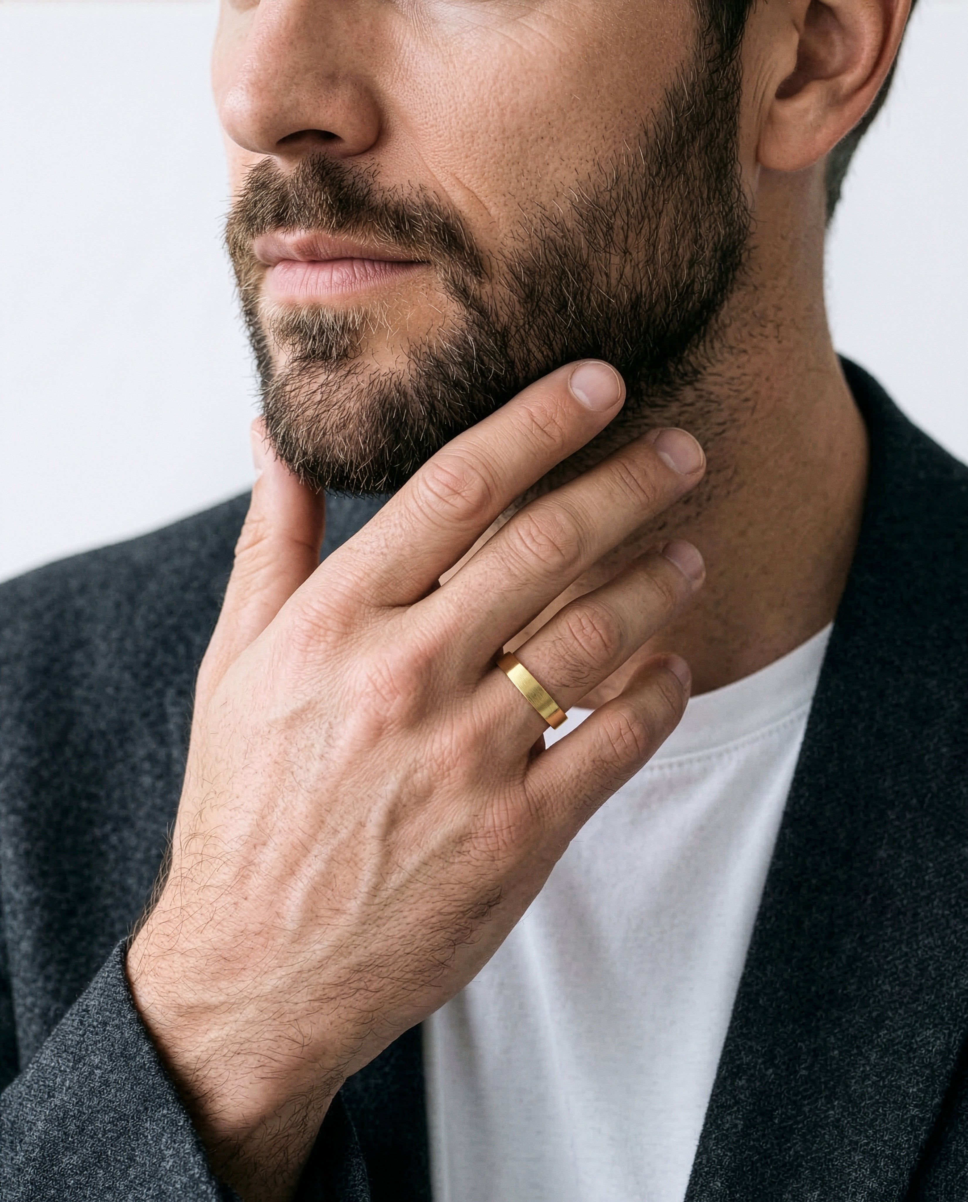 5mm Classic Flat Wedding Band - Matte Brushed