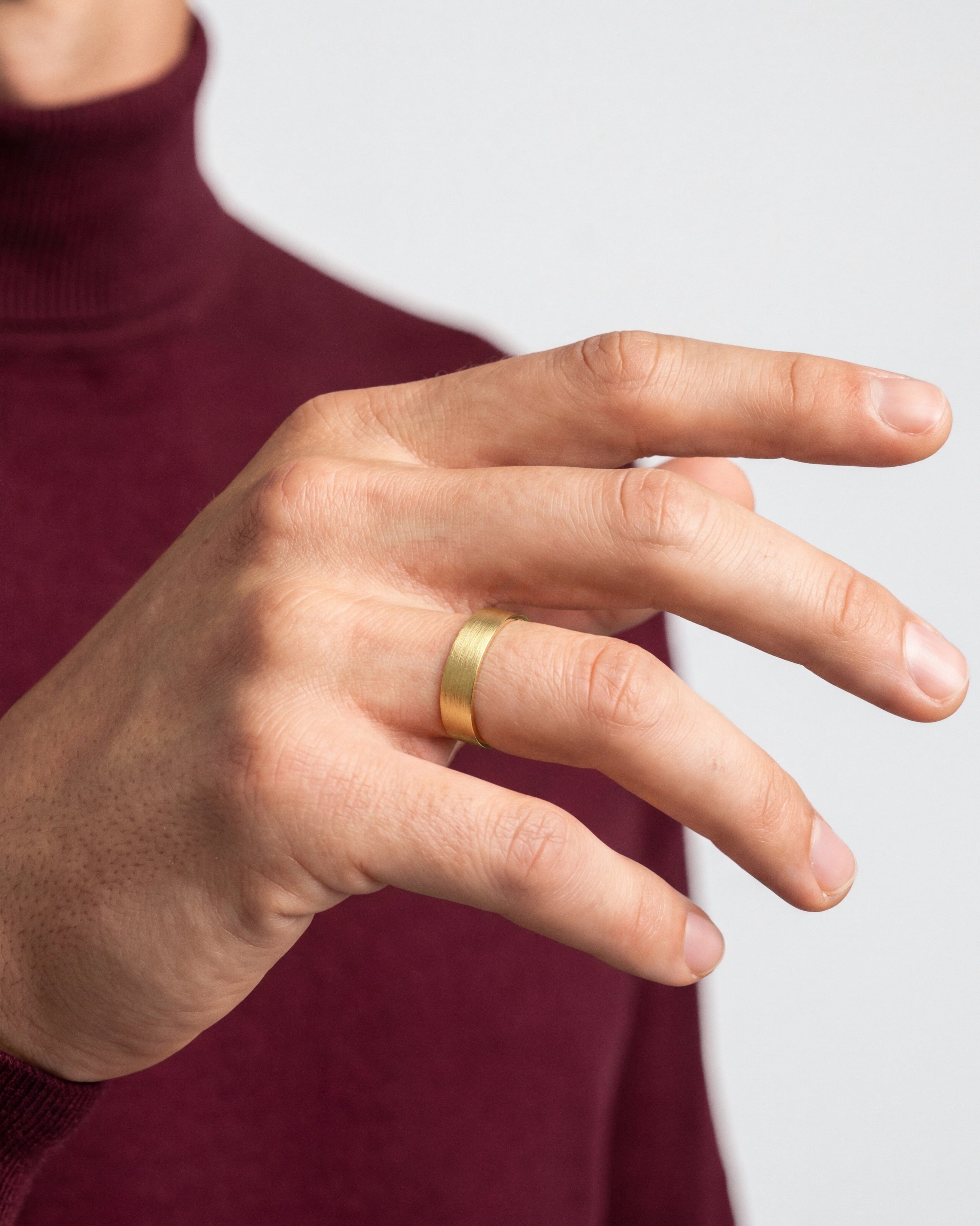 6mm Classic Flat Wedding Band - Matte Brushed
