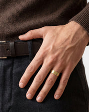 8mm Classic Flat Wedding Band - Matte Brushed
