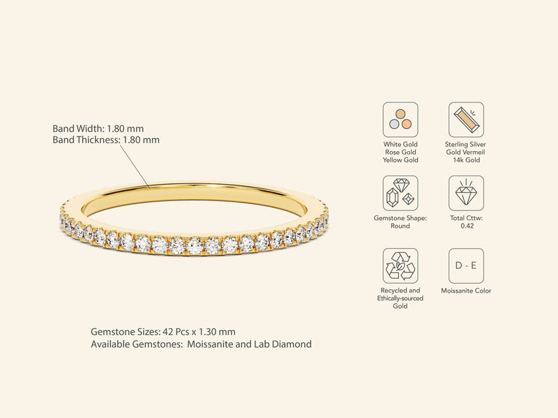 Classic Full Eternity Wedding Band