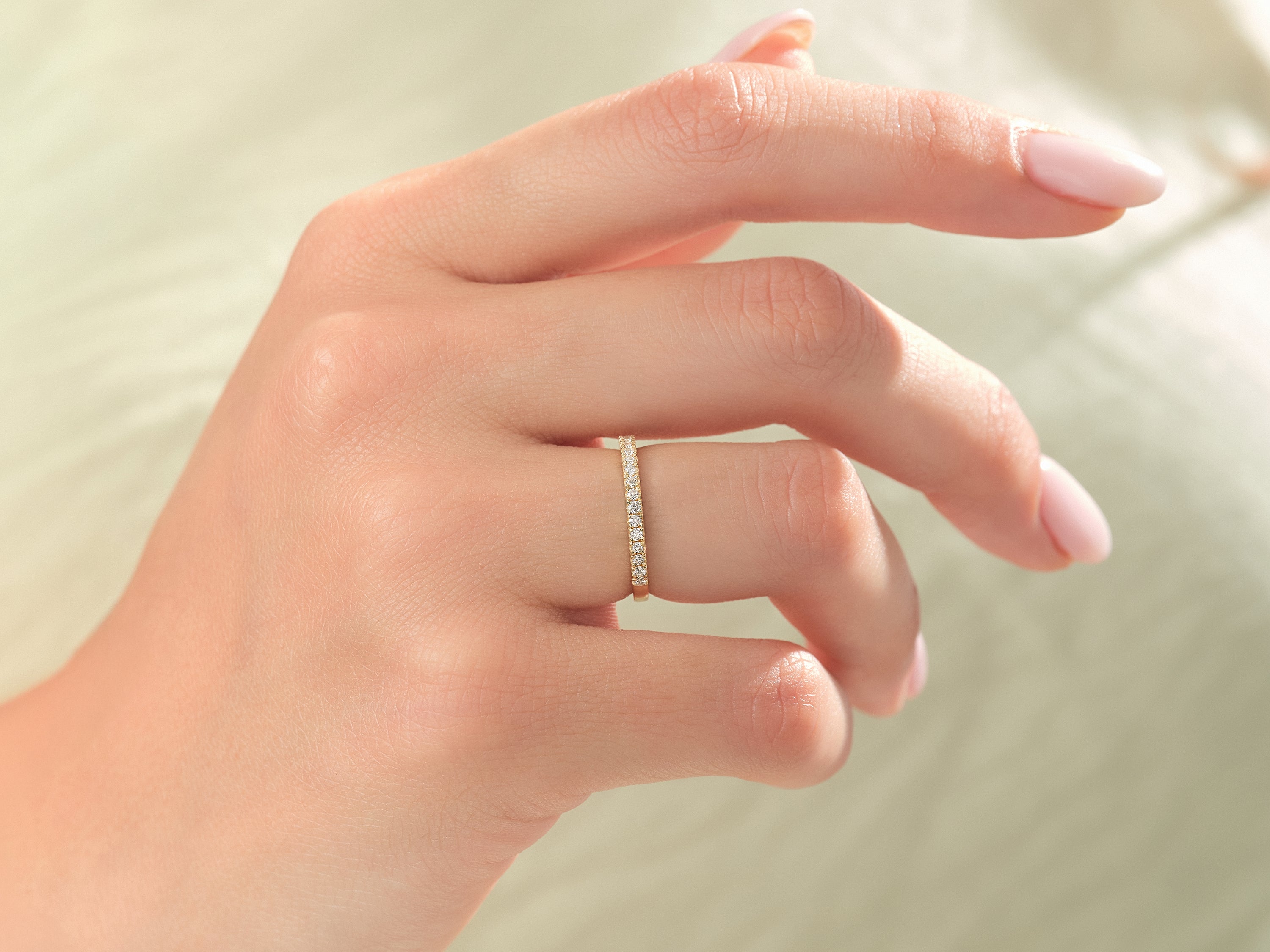 Classic Half Eternity Wedding Band