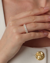 U-Prong Oval Eternity Band (5.00 CT TW)