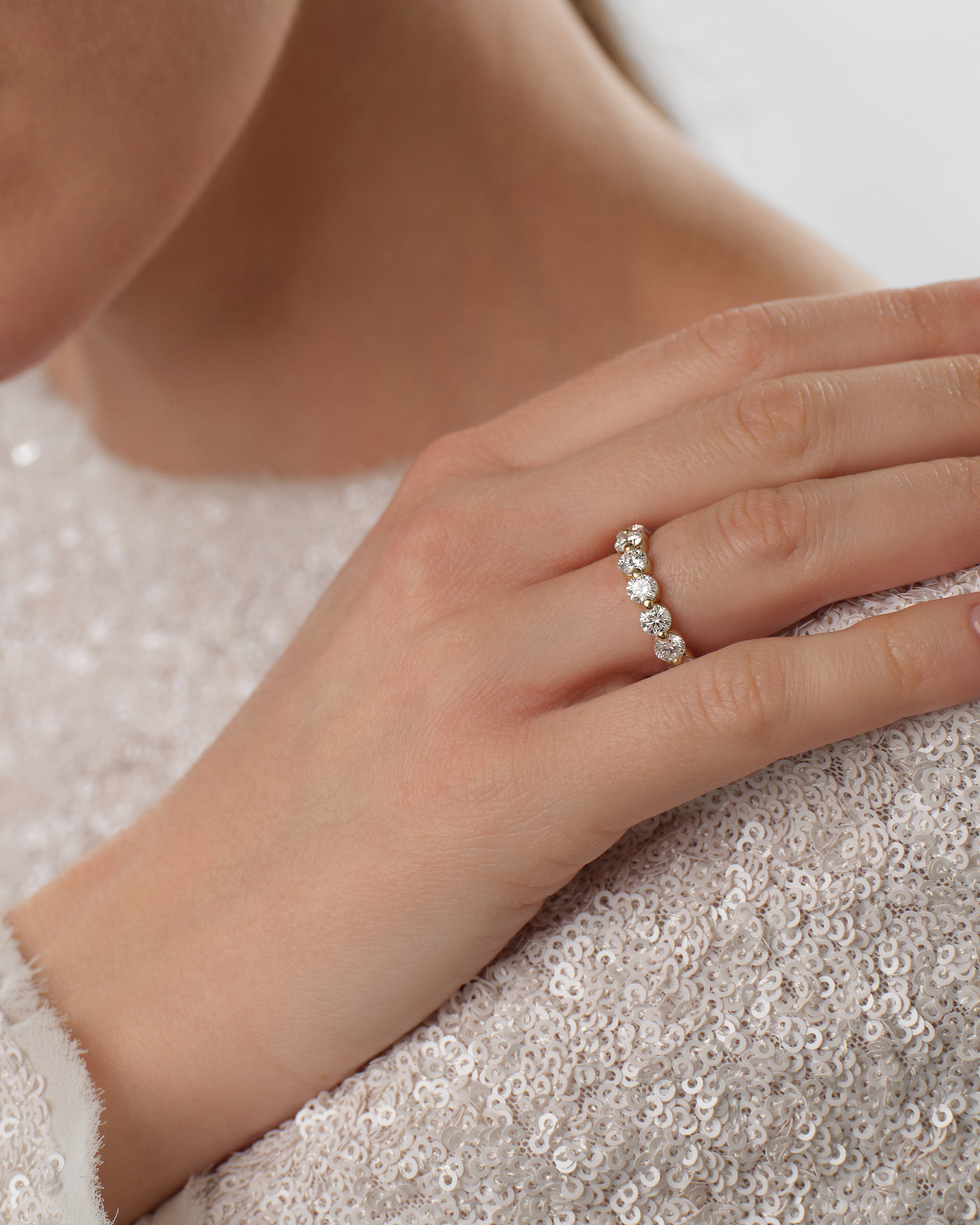Single Prong Eternity Band (4.00 CT TW)