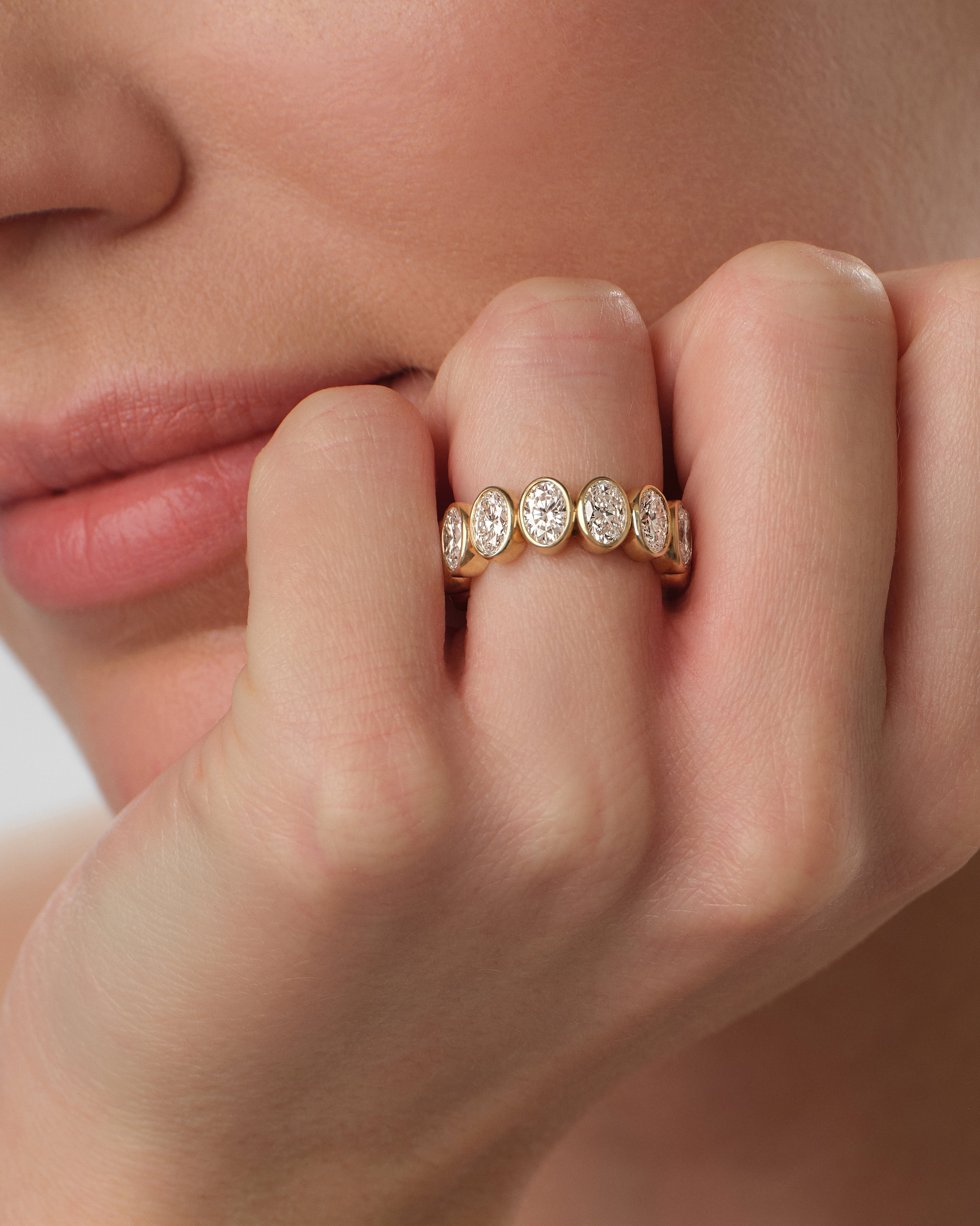Bezel Oval Eternity Band (6.50 CT TW)