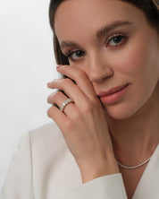 Shared Prong Oval Half Eternity Band (4.00 CT TW)