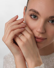 Single Prong Half Eternity Band (0.75 CT TW)