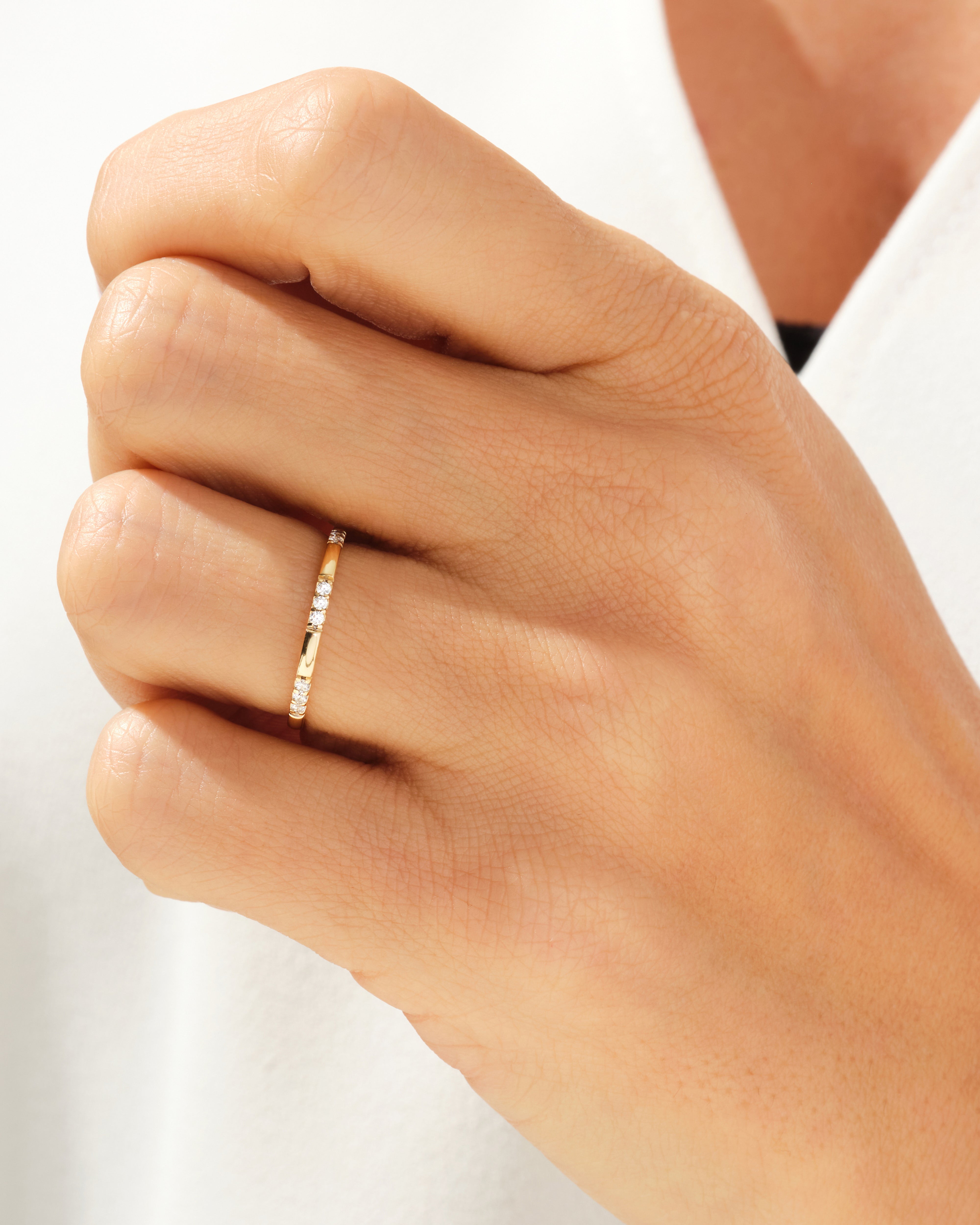 Dainty Nine-Stone Wedding Band