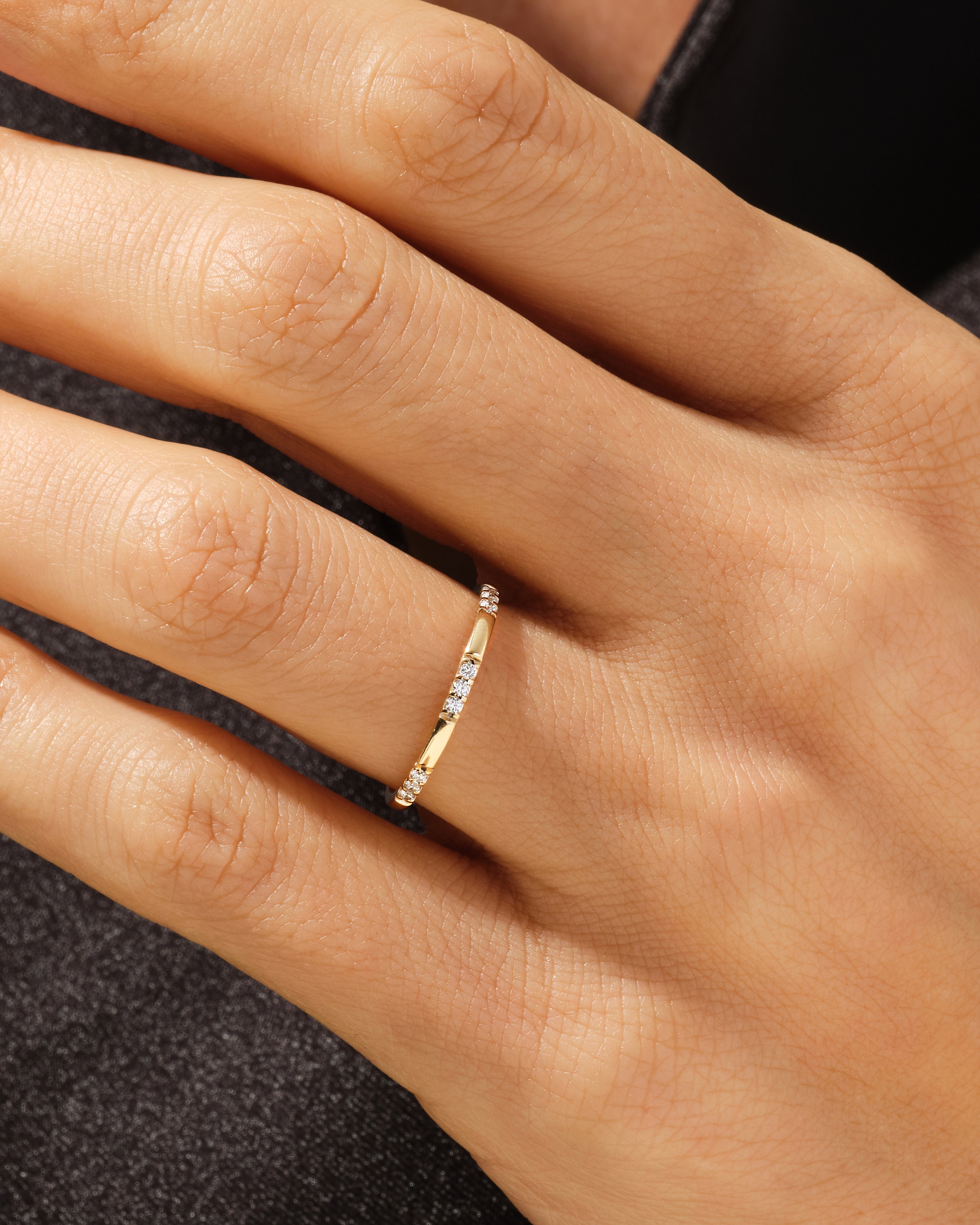 Dainty Nine-Stone Wedding Band